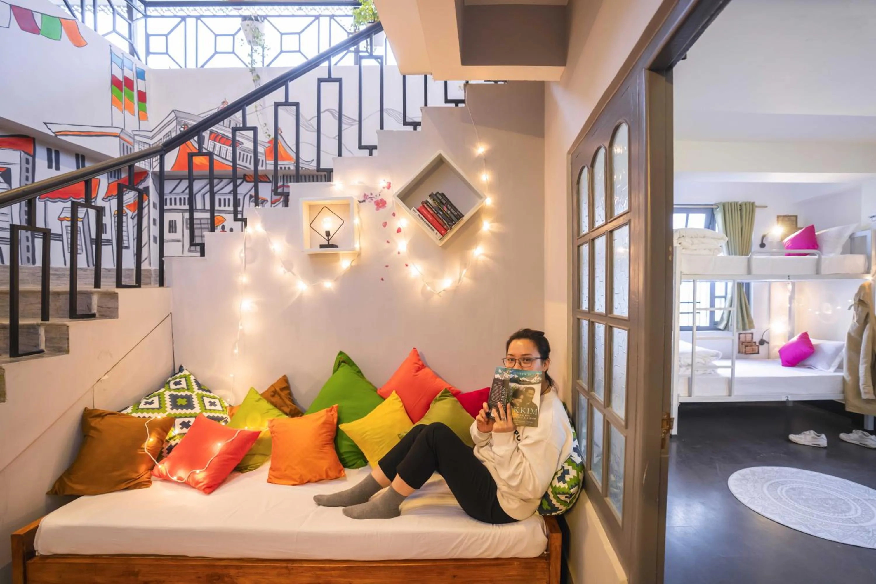 Bed in Zostel Gangtok