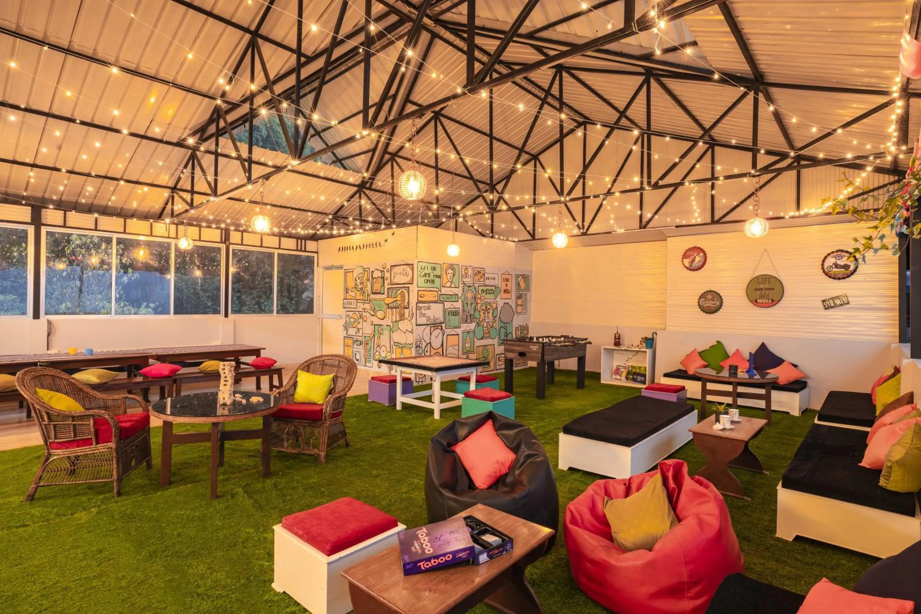 Living room in Zostel Gangtok