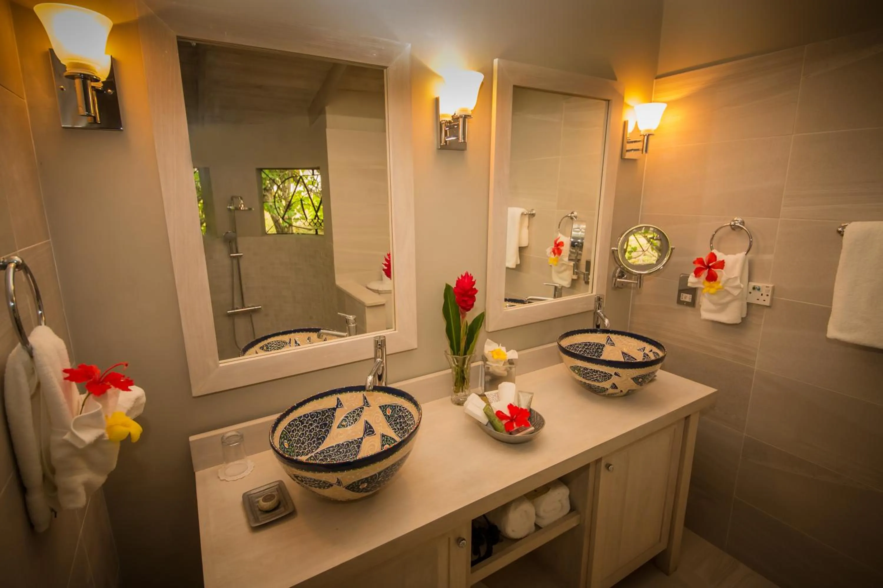Bathroom in East Winds St. Lucia- All Inclusive