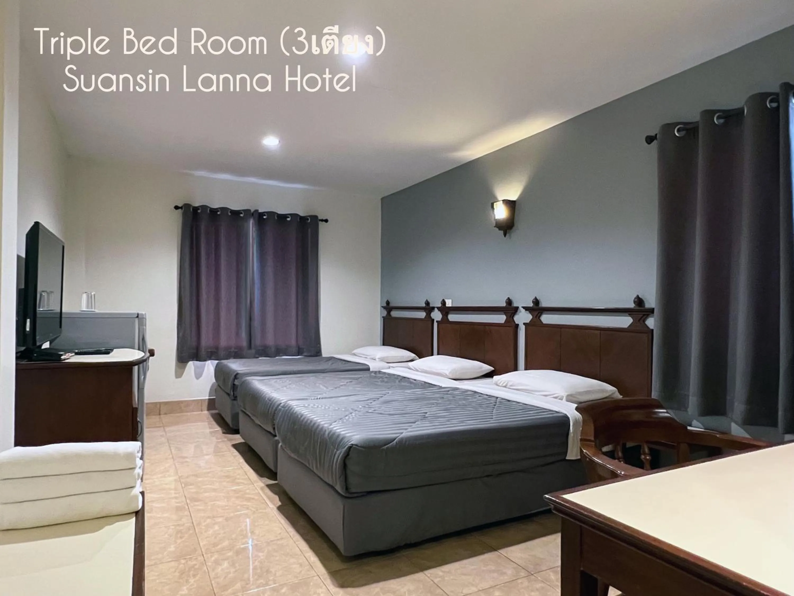 Bed in Suansin Lanna Hotel