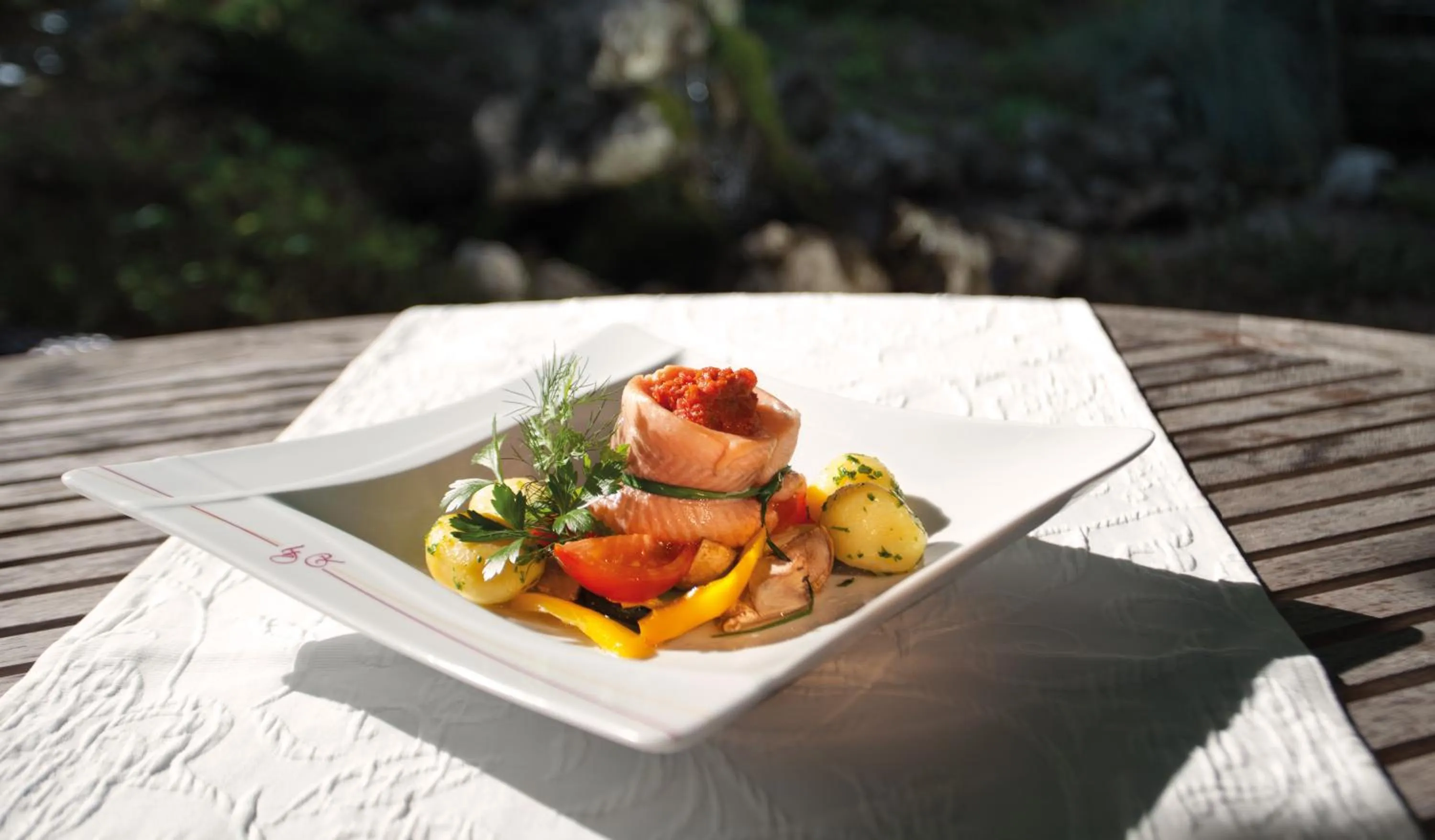 Food close-up in Forellenhof Rössle Hotel & Restaurant