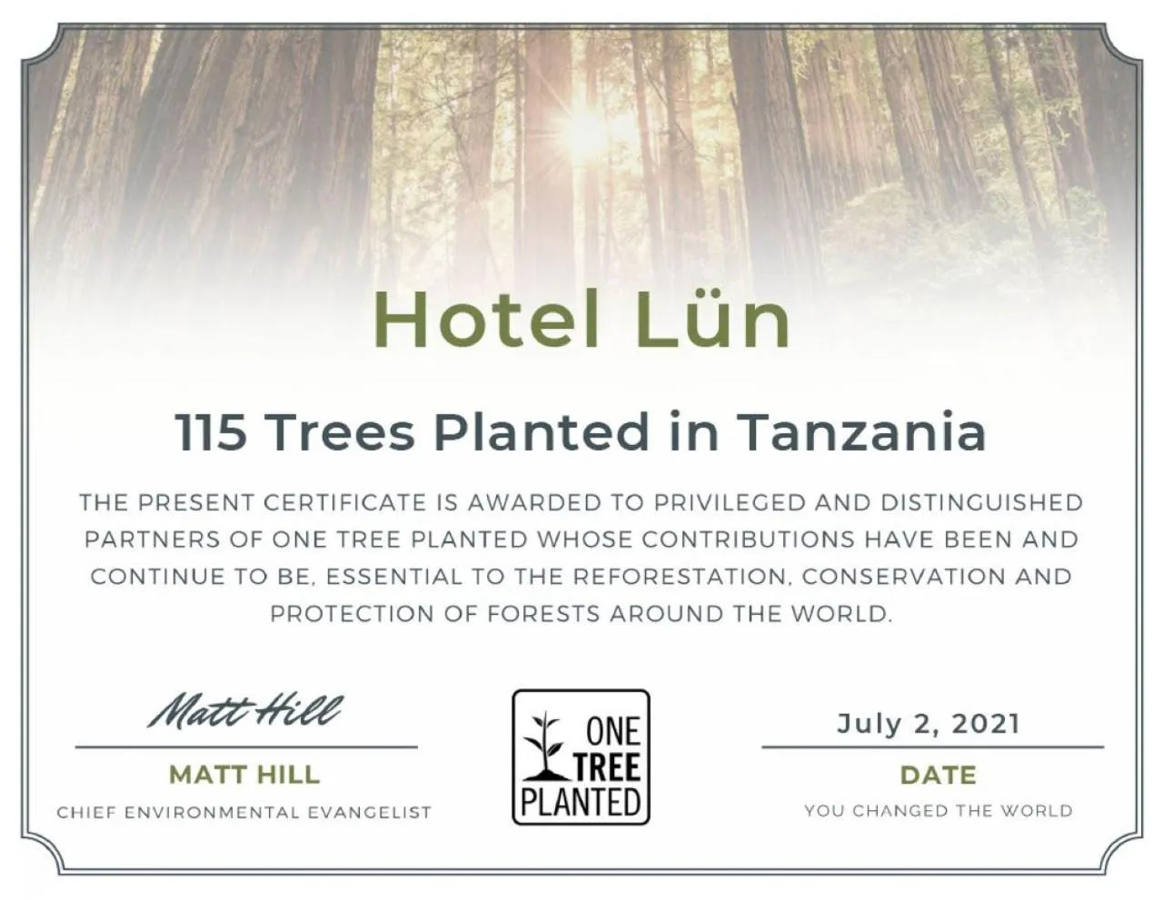 Certificate/Award in Hotel Lün