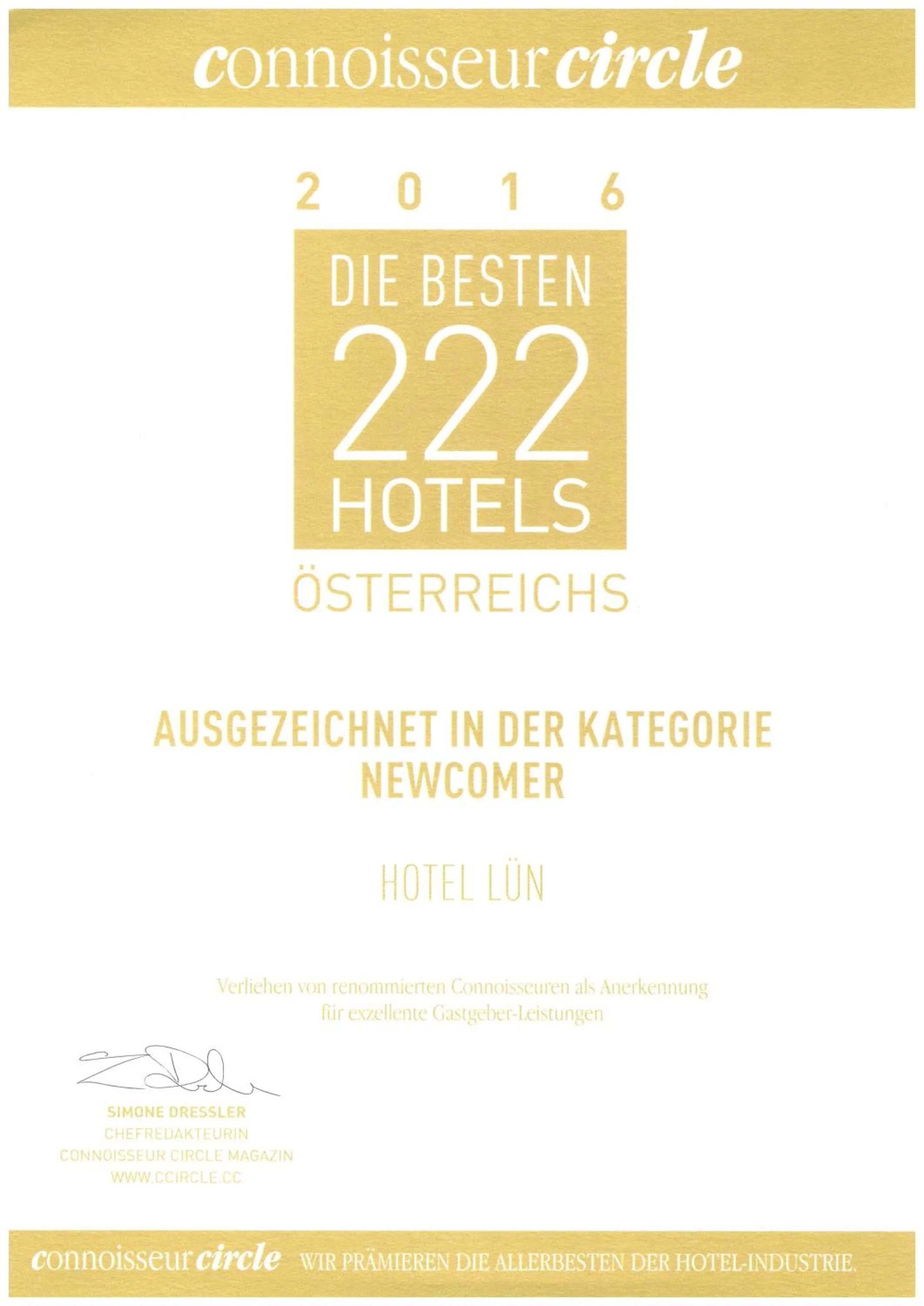 Certificate/Award in Hotel Lün