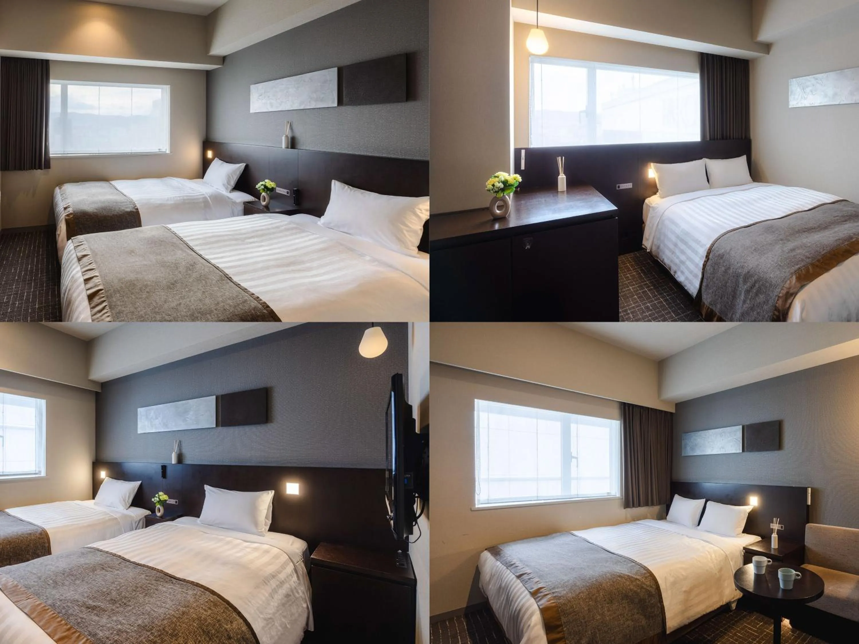 Photo of the whole room, Bed in Hiroshima Washington Hotel