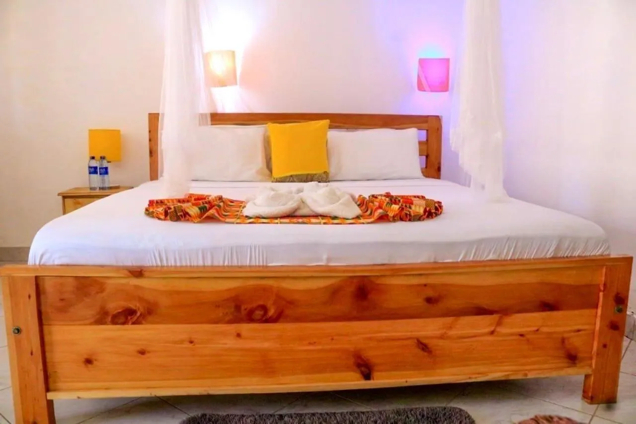 Bed in Papillon Garden Bar Villas