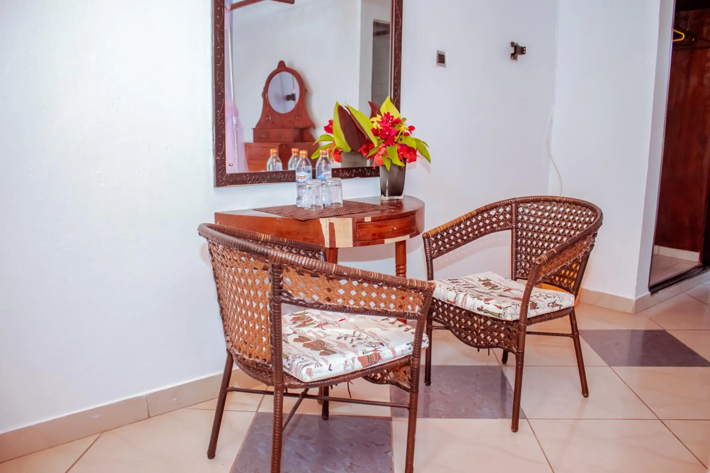 Seating area in Papillon Garden Bar Villas