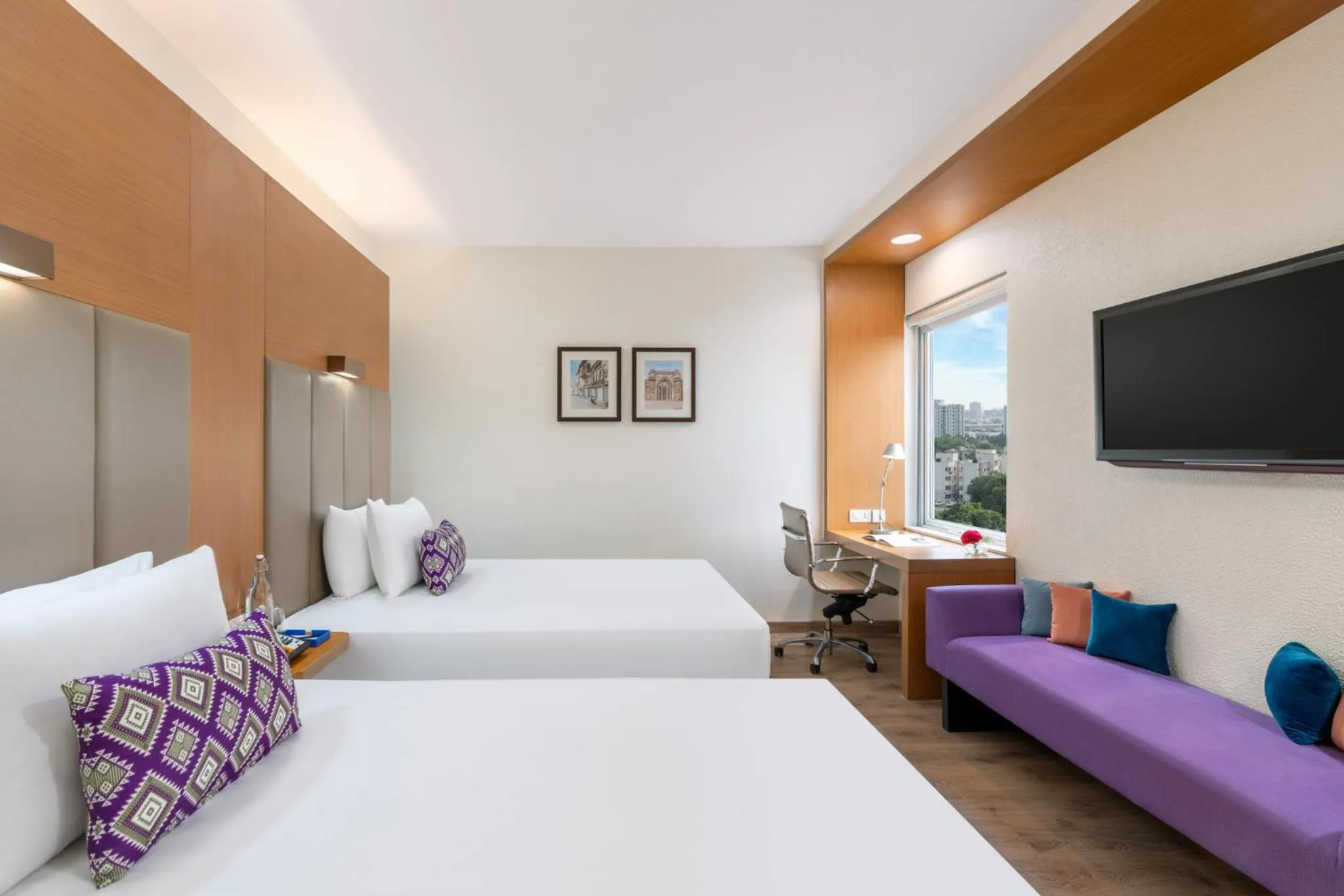 Bed in Vivanta Ahmedabad SG Highway