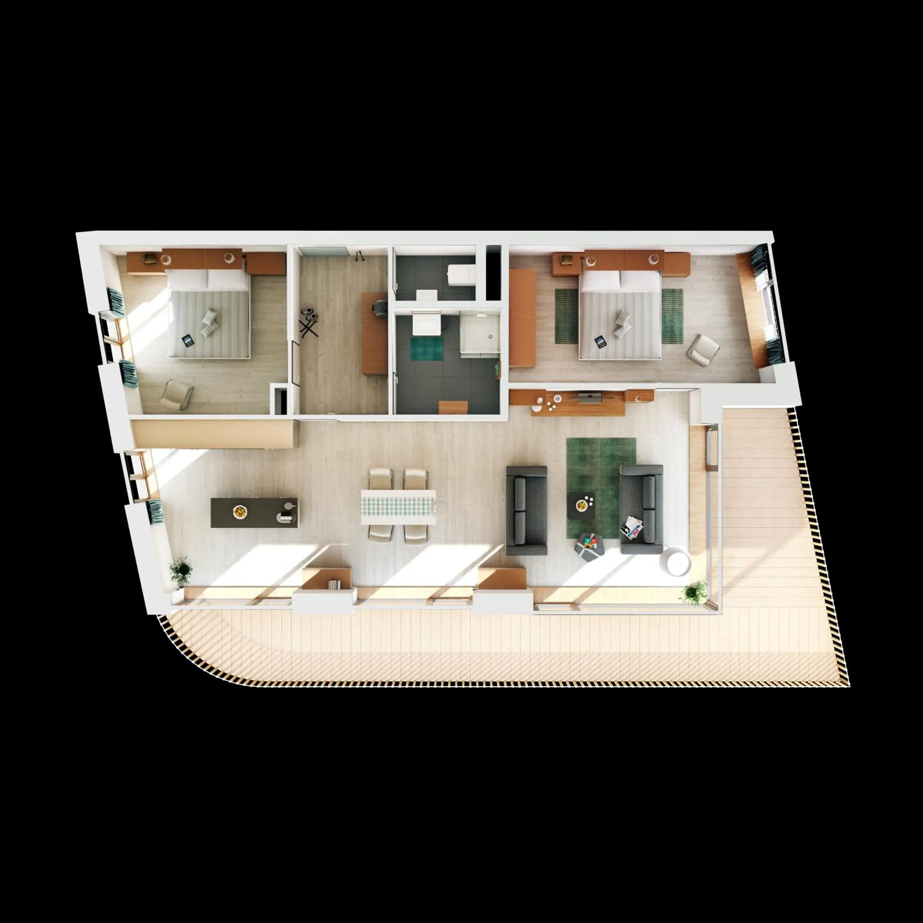 Superior Two-Bedroom Suite in Aparthotel Lípa Superior Two-Bedroom Suite in Aparthotel Lípa