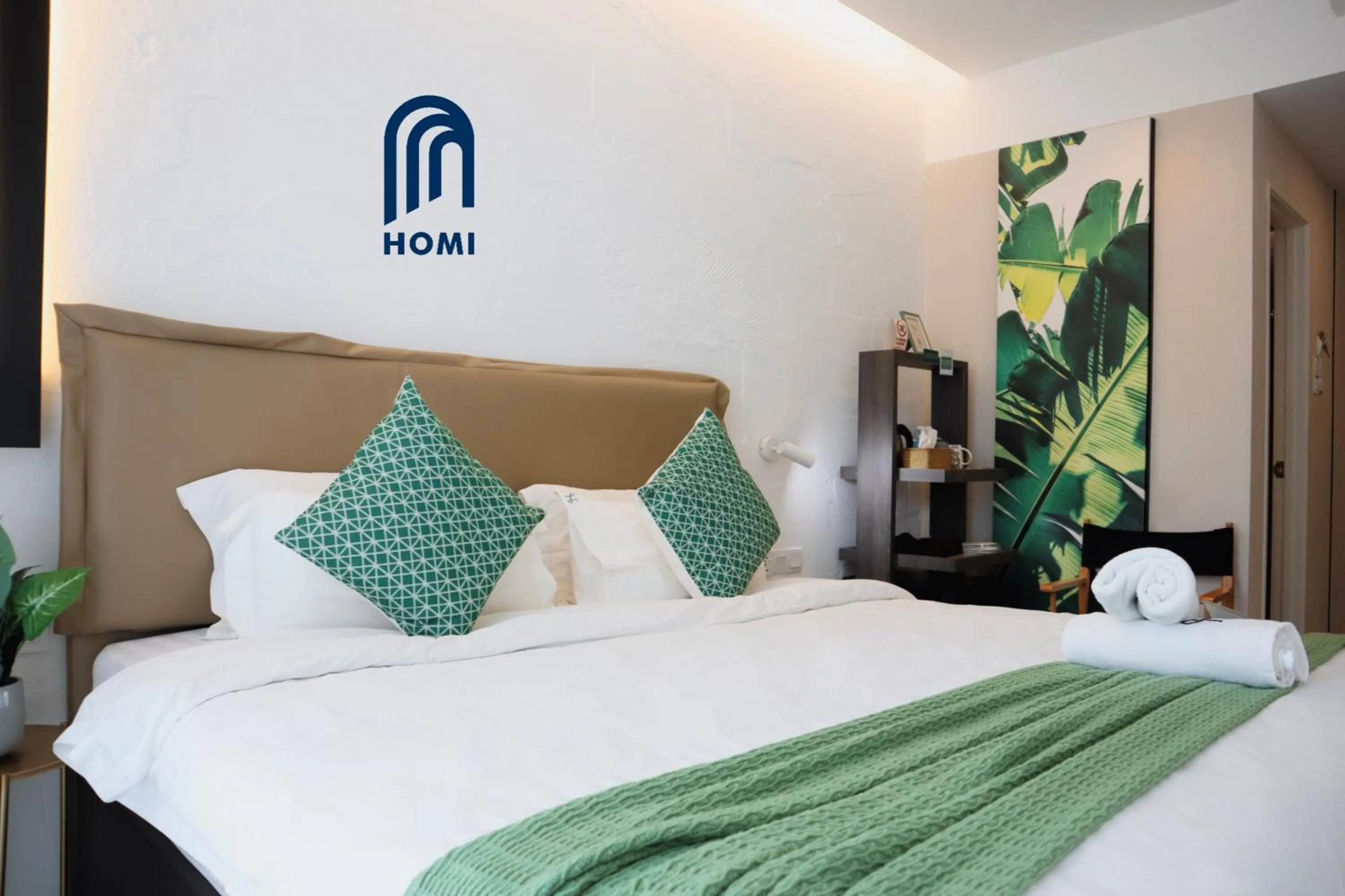 View (from property/room), Bed in Homi Oasis at KK Times Square 和逸绿洲