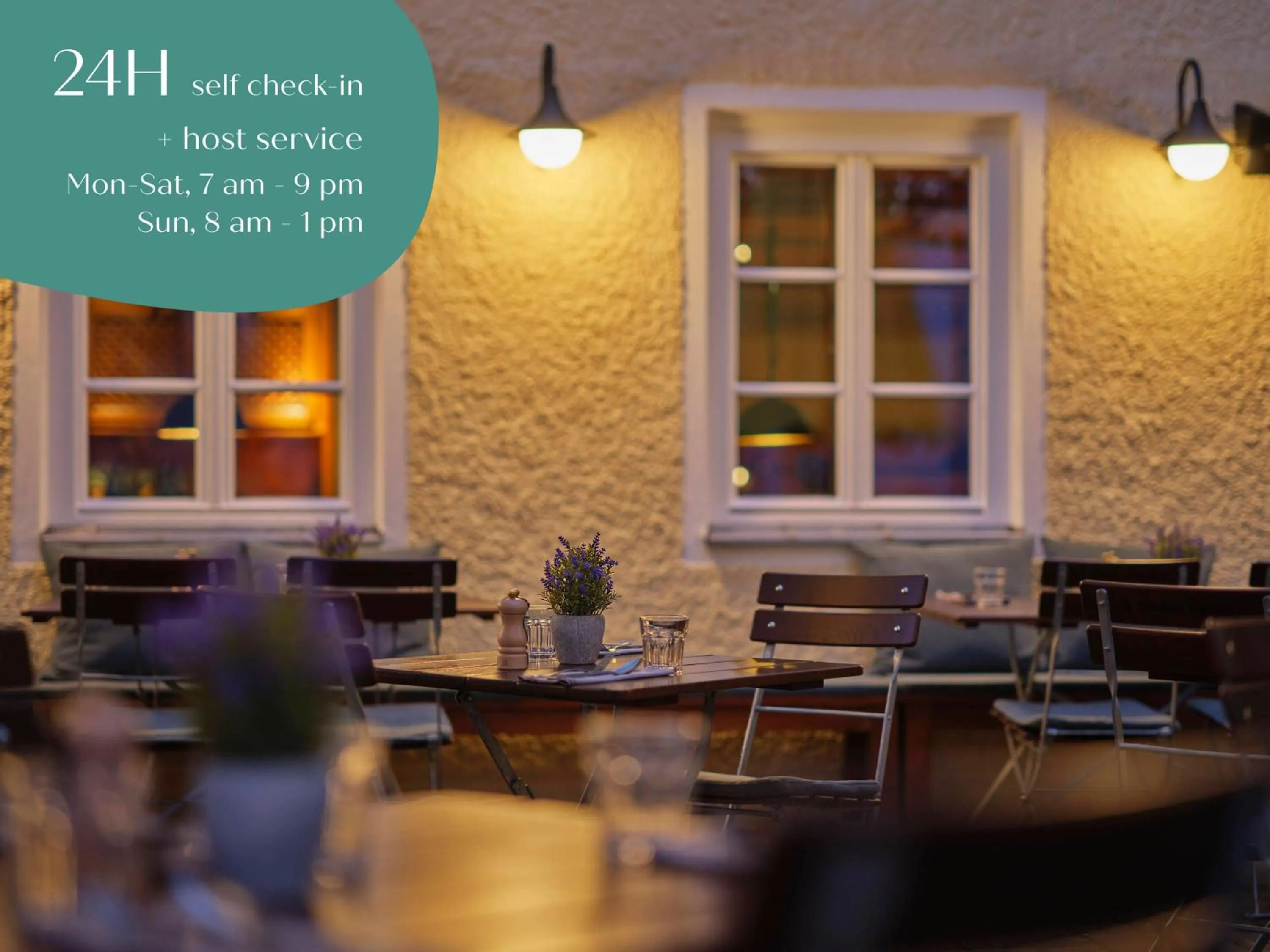 Restaurant/places to eat in Classik Hotel Martinshof, Messe München