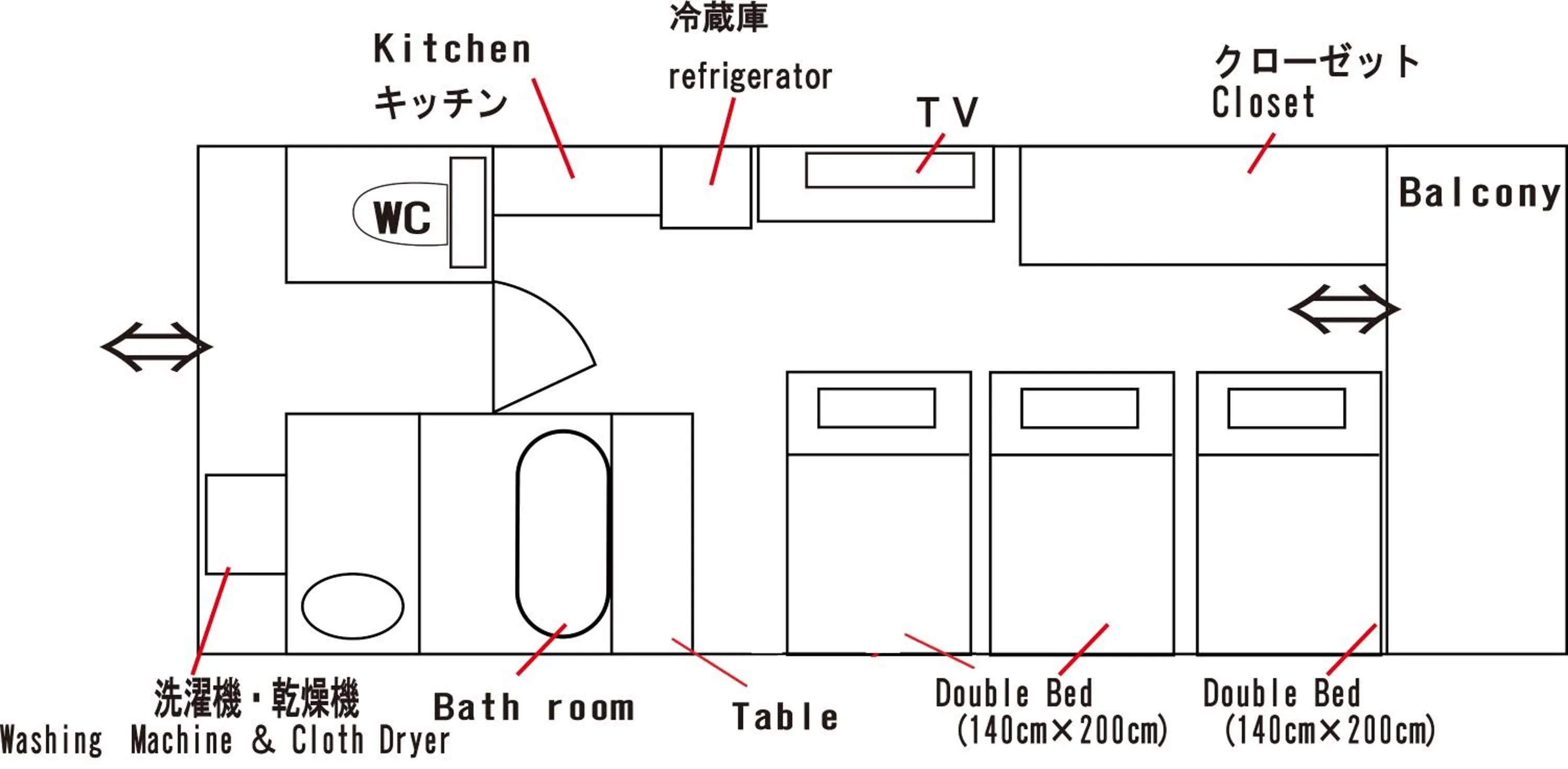 Floor plan in Tenpoint Hotel OKOU