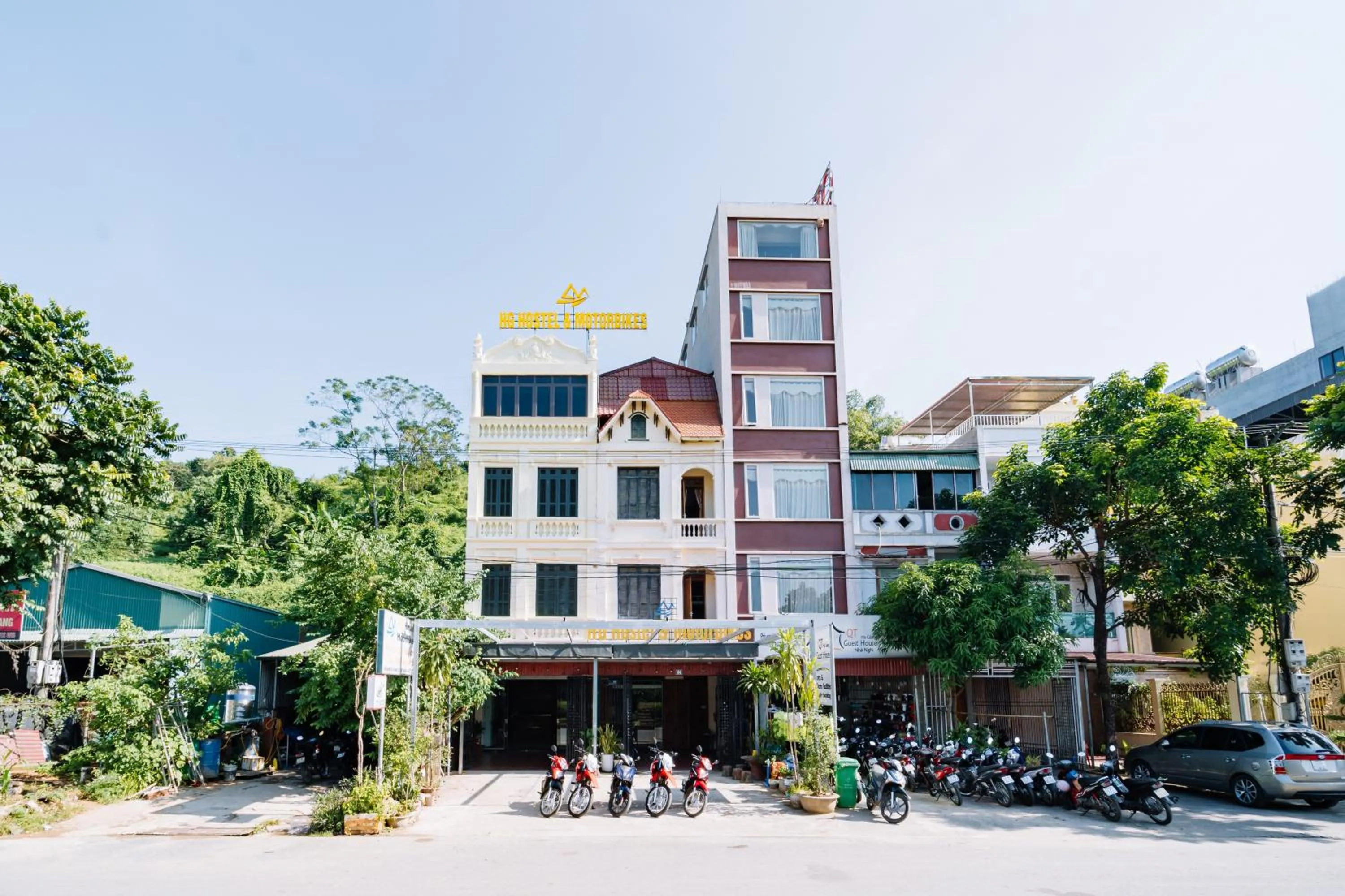 Property building in HG Hostel provide Tours & Motorbikes