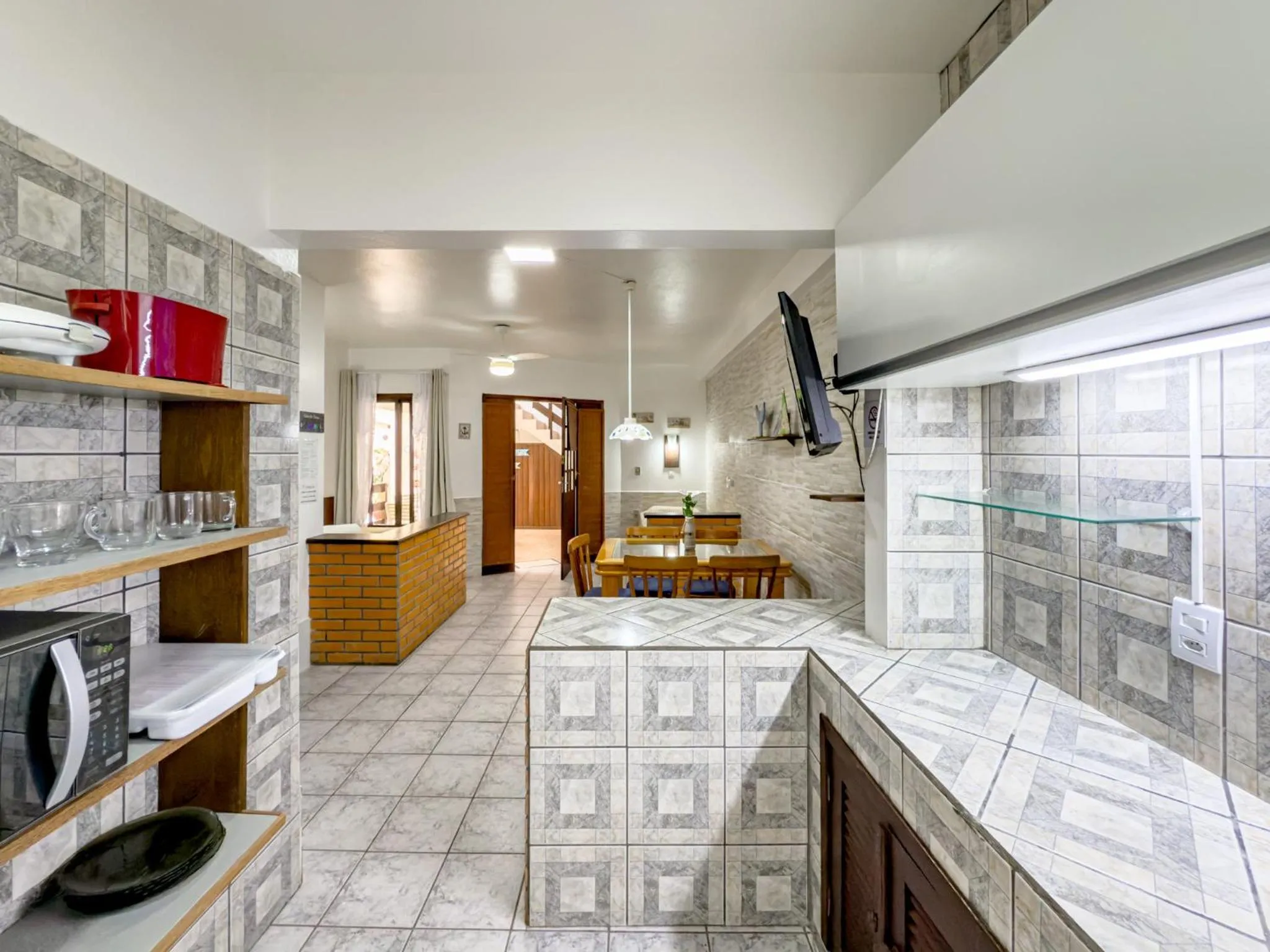 Kitchen or kitchenette in Lemuria Apart Hotel