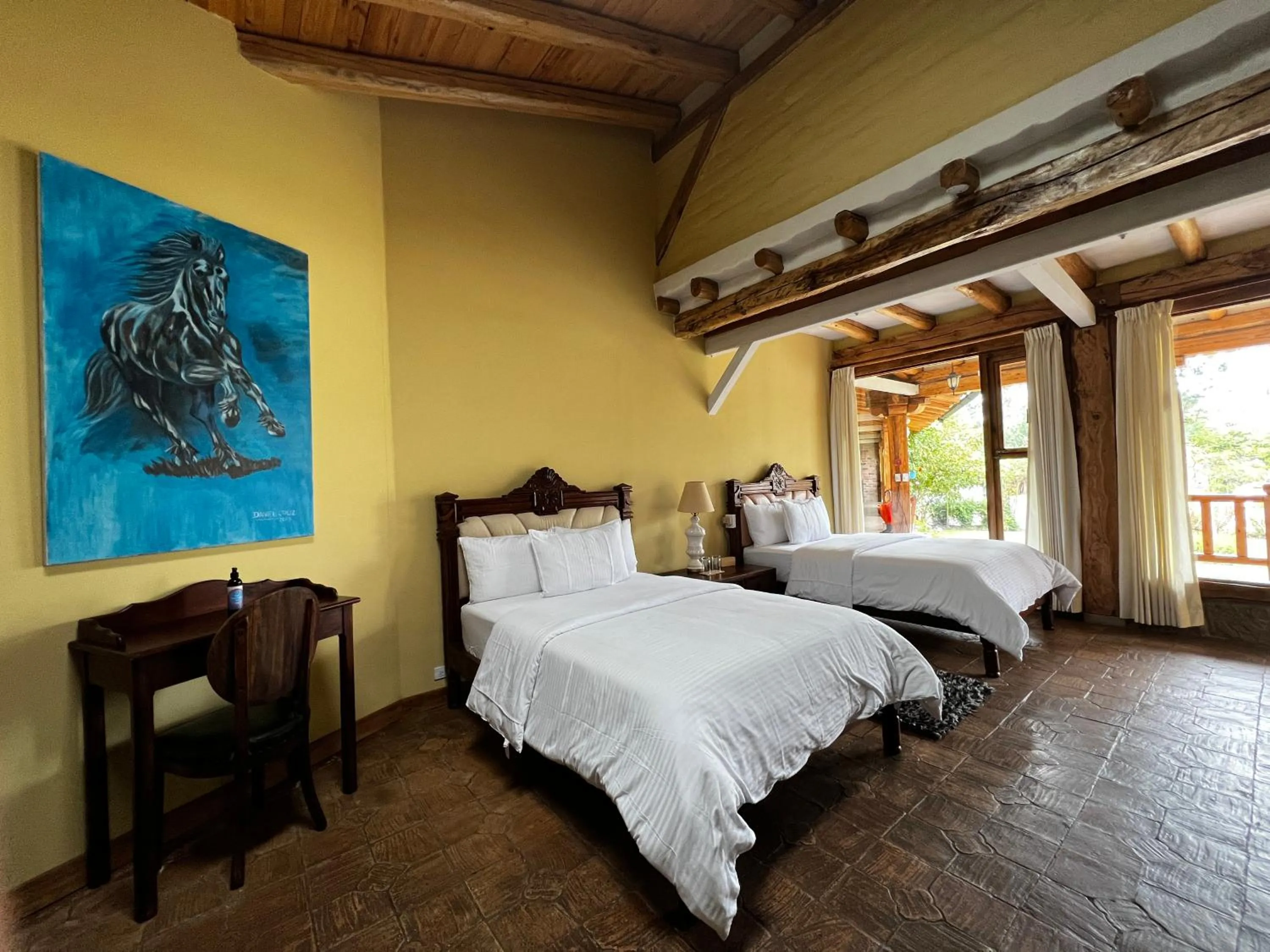 Bed in Hacienda Jimenita Wildlife Reserve