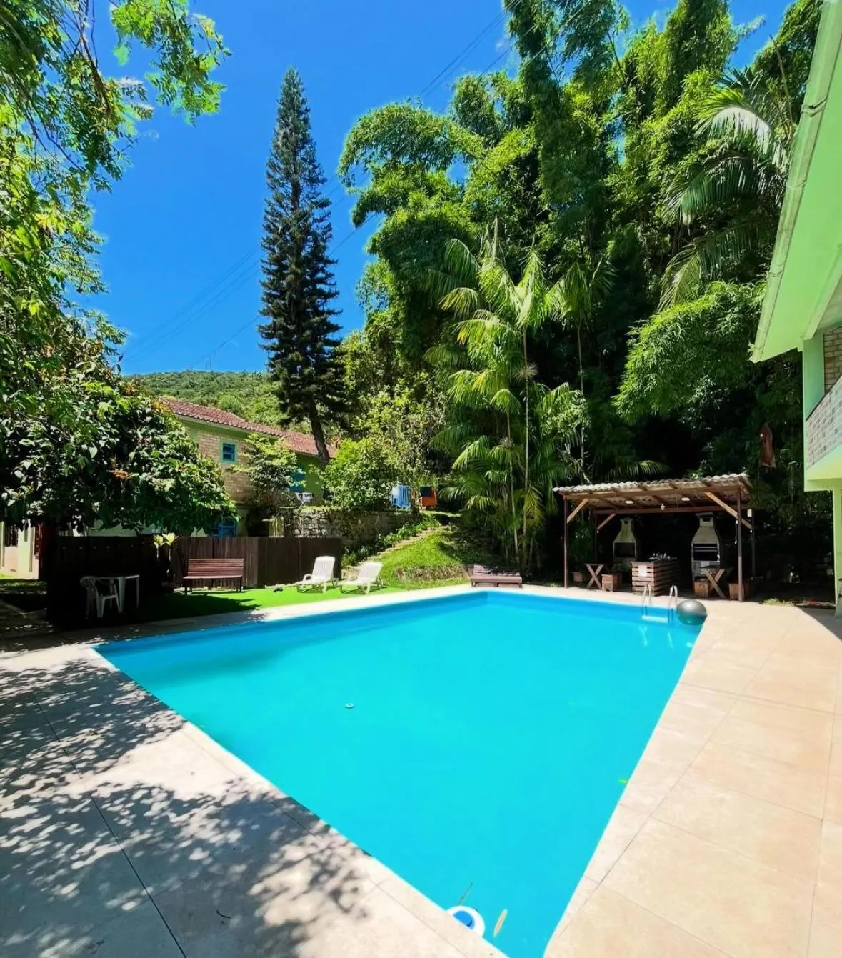 Pool view in Pousada Dona Francisca