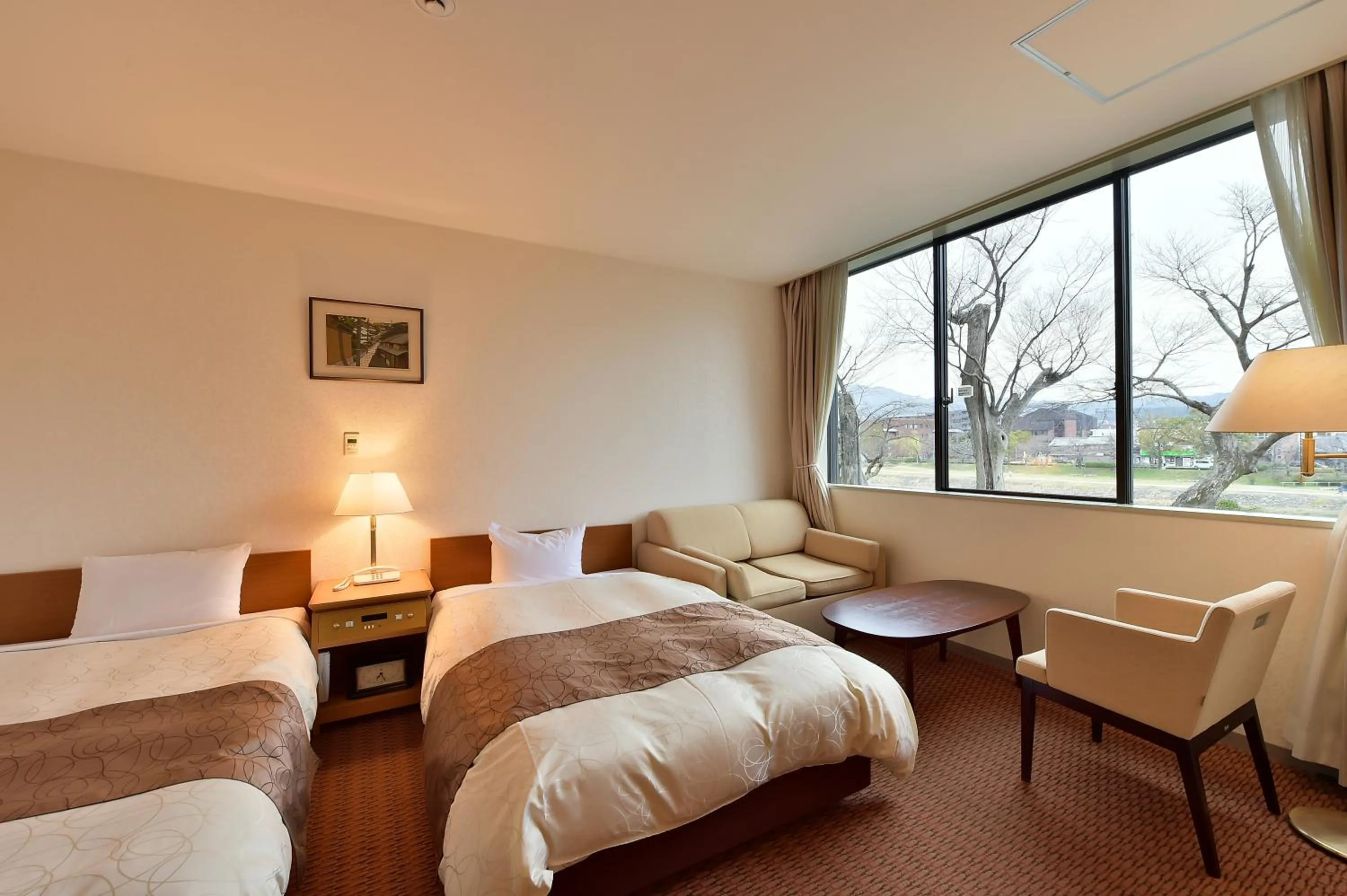 Bed in KKR Kyoto Kuniso