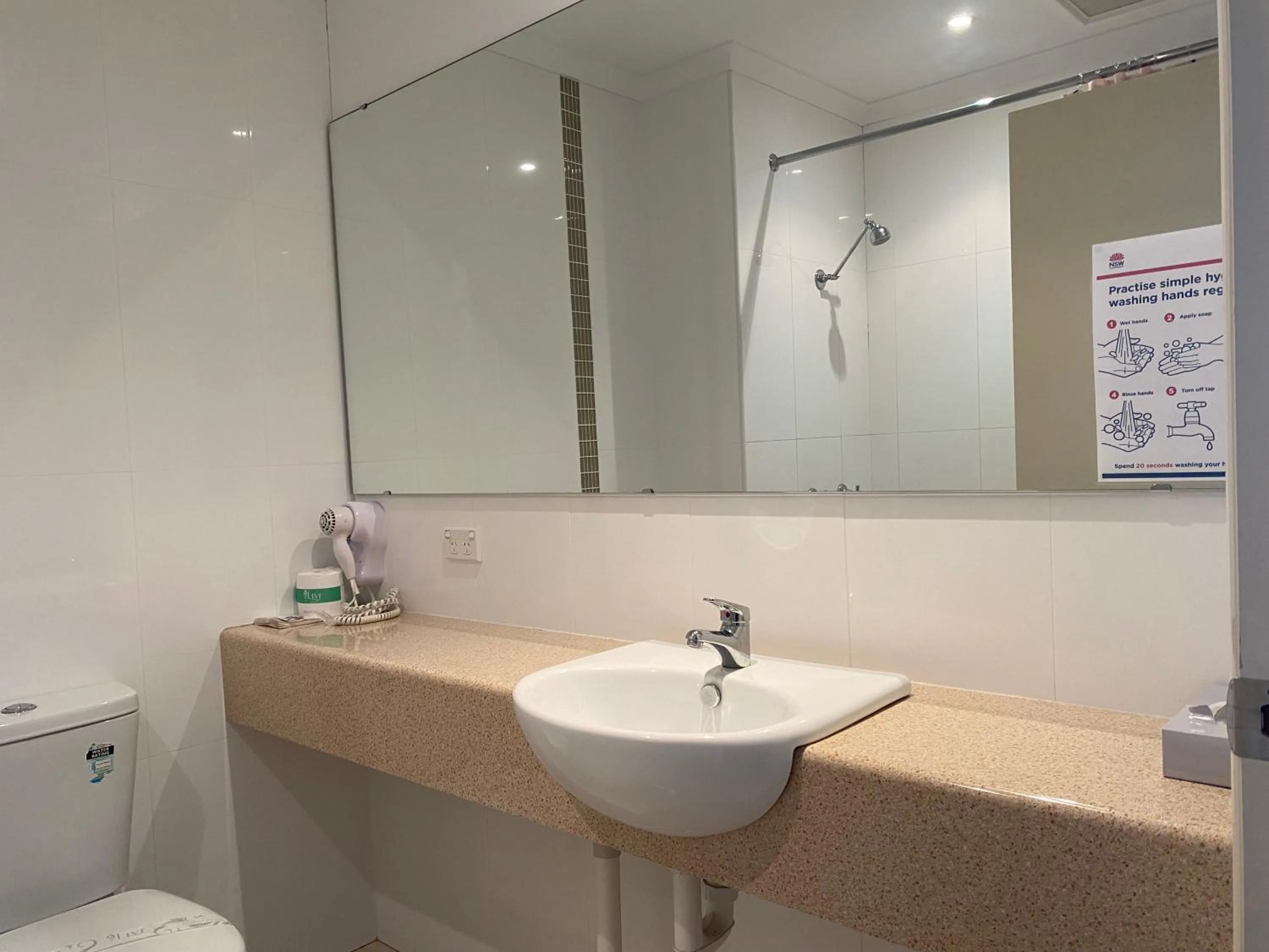 Bathroom in Timbertown Motel