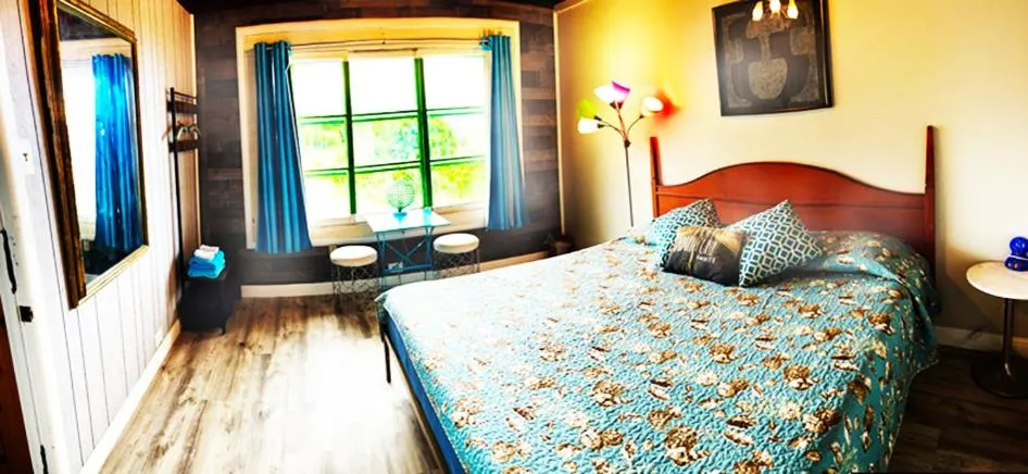 Bed in Aeolian Ranch Guest house