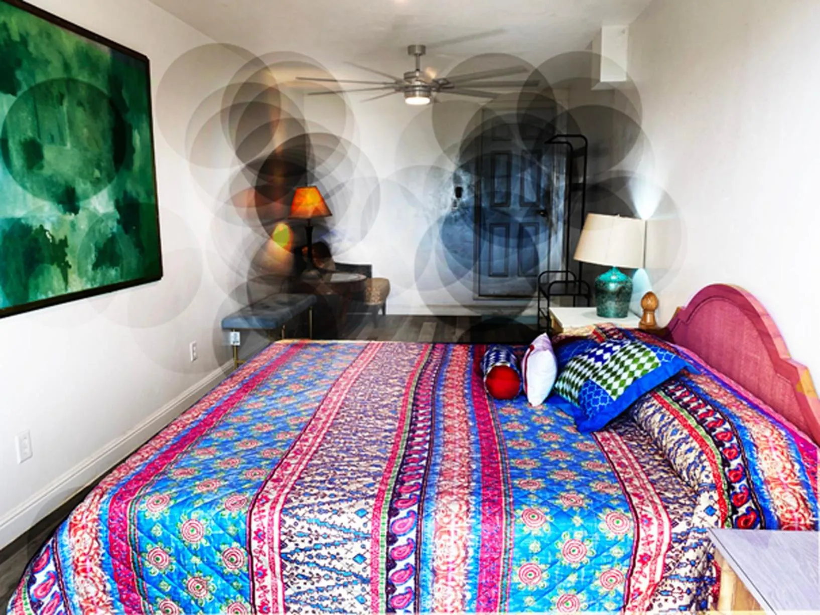 Bed in Aeolian Ranch Guest house