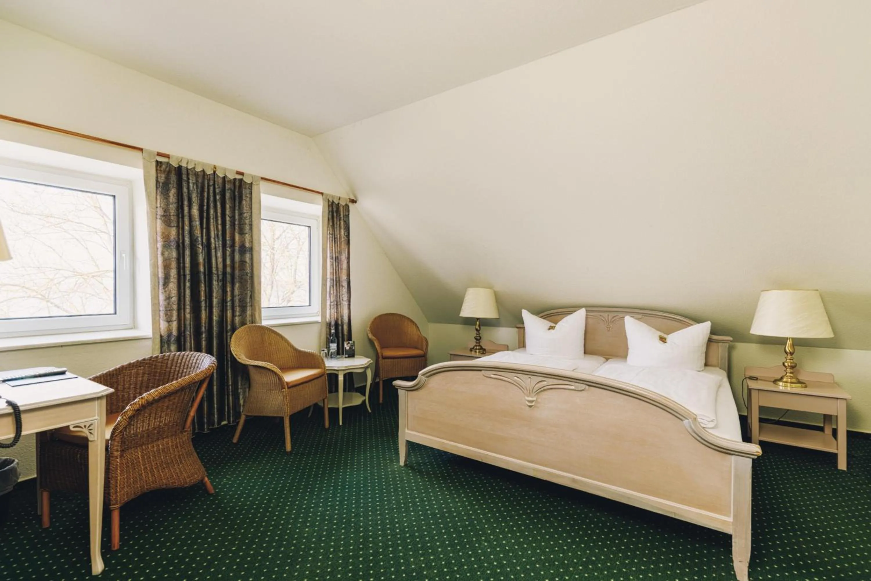 Bed in Seehotel Heidehof