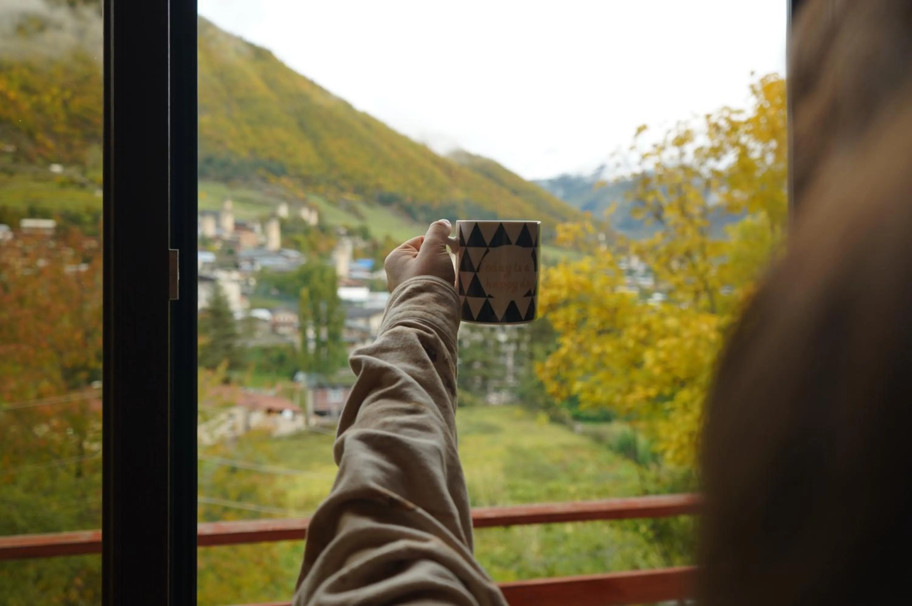 Garden view in Paradiso Mestia