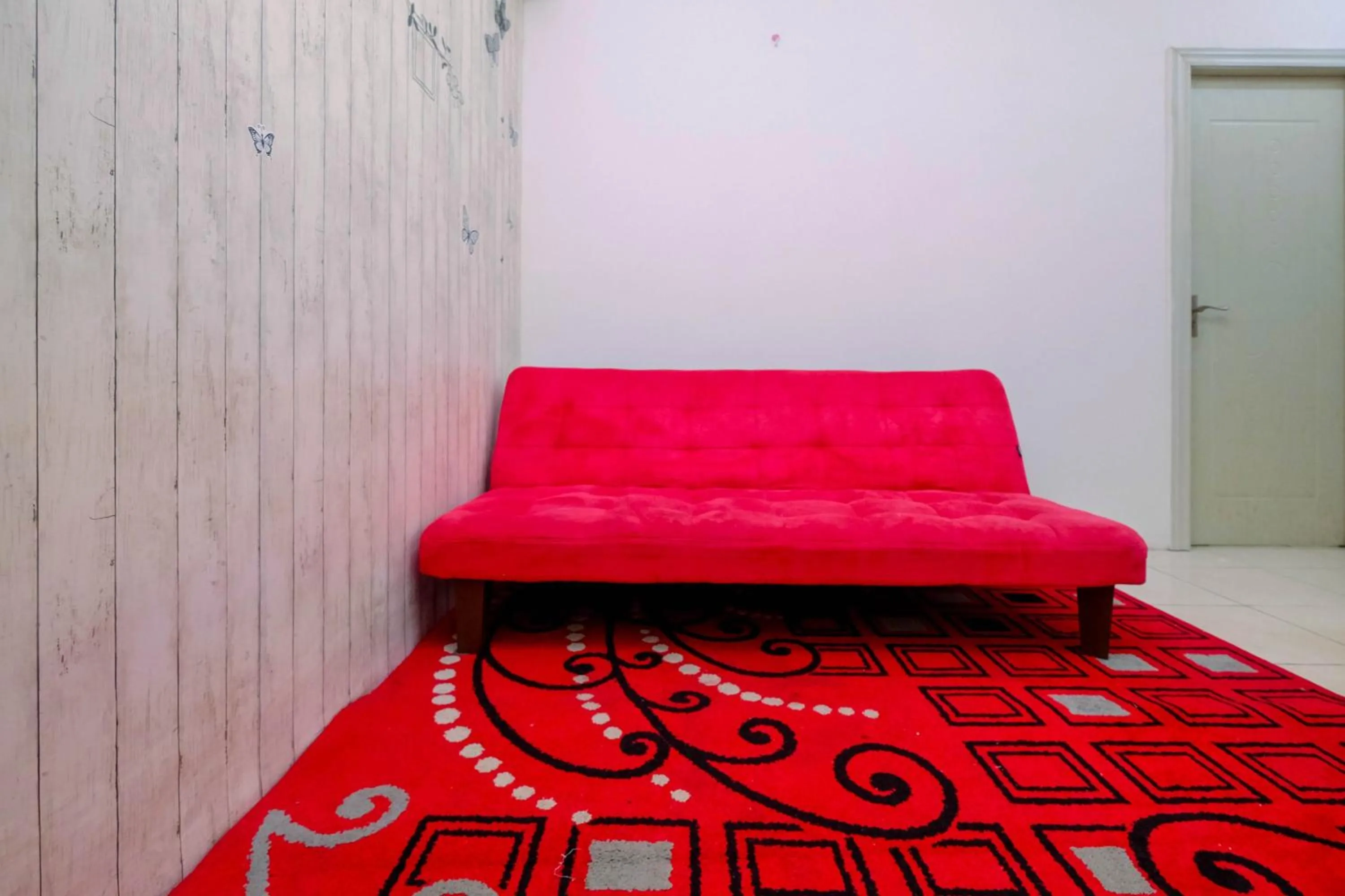 Bed in Best Price 1BR Apartment at Teluk Intan By Travelio