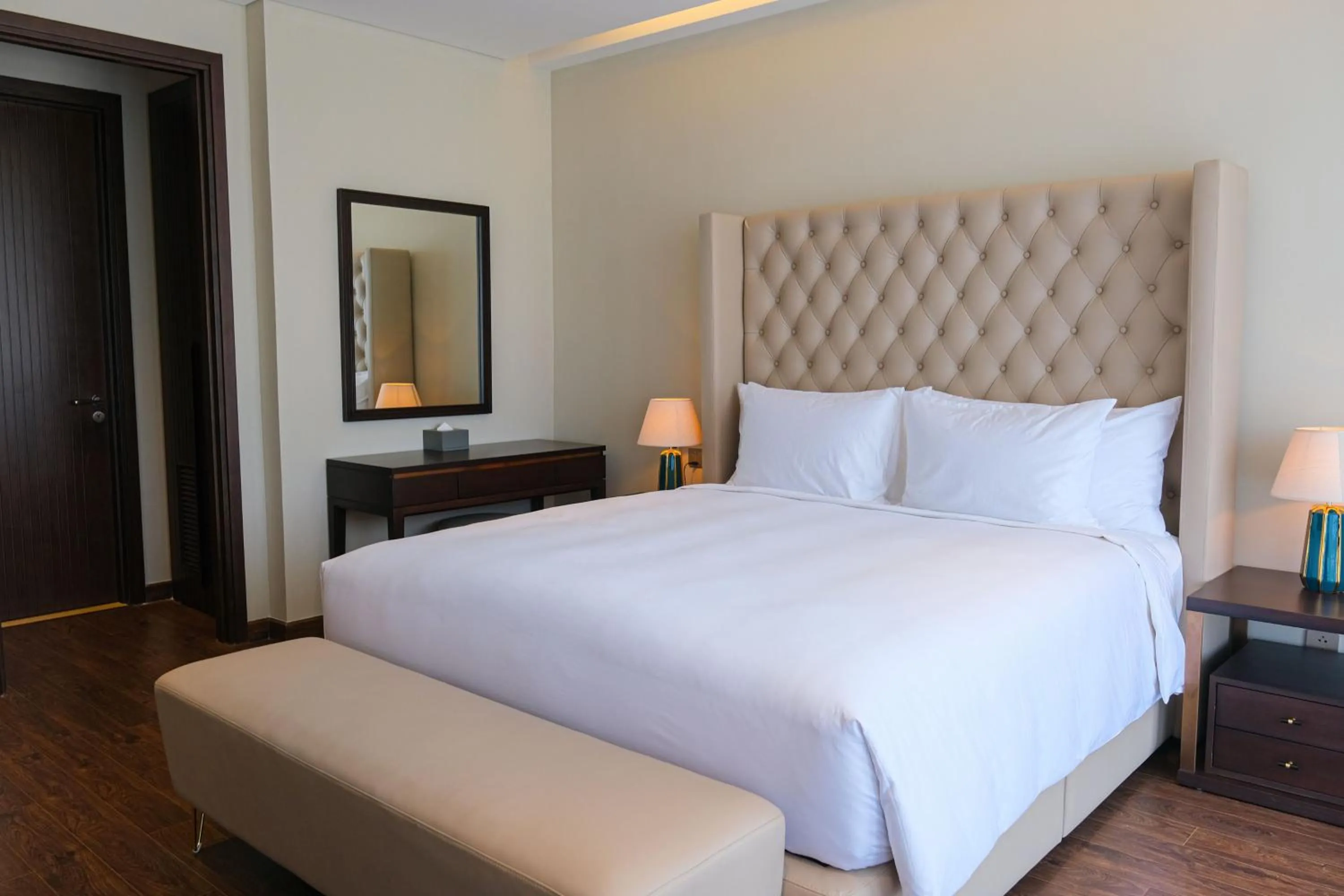 Bed in Wyndham Sky Lake Resort and Villas