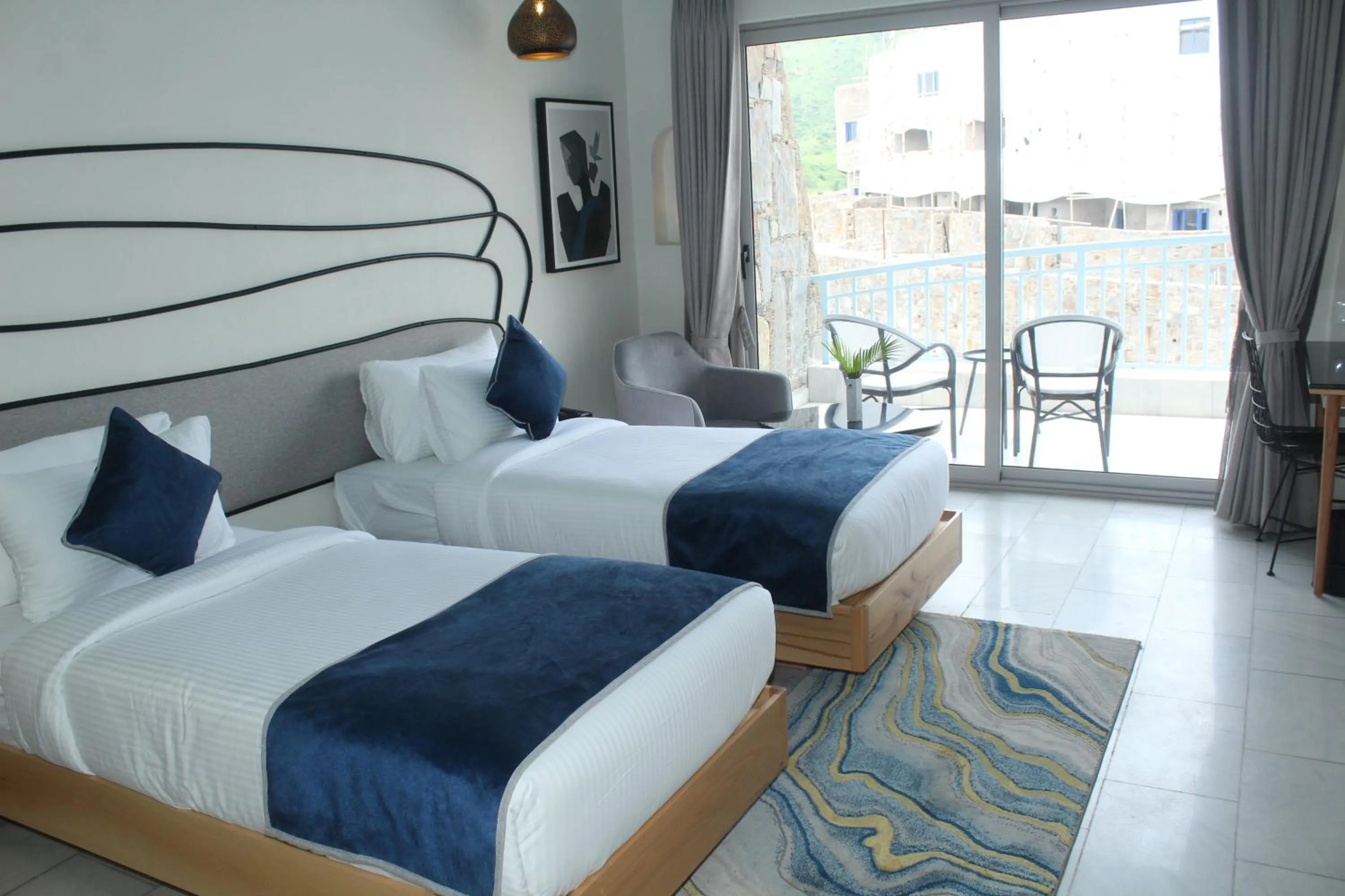 Mountain view, Bed in Ramee Royal Resort & Spa - Udaipur