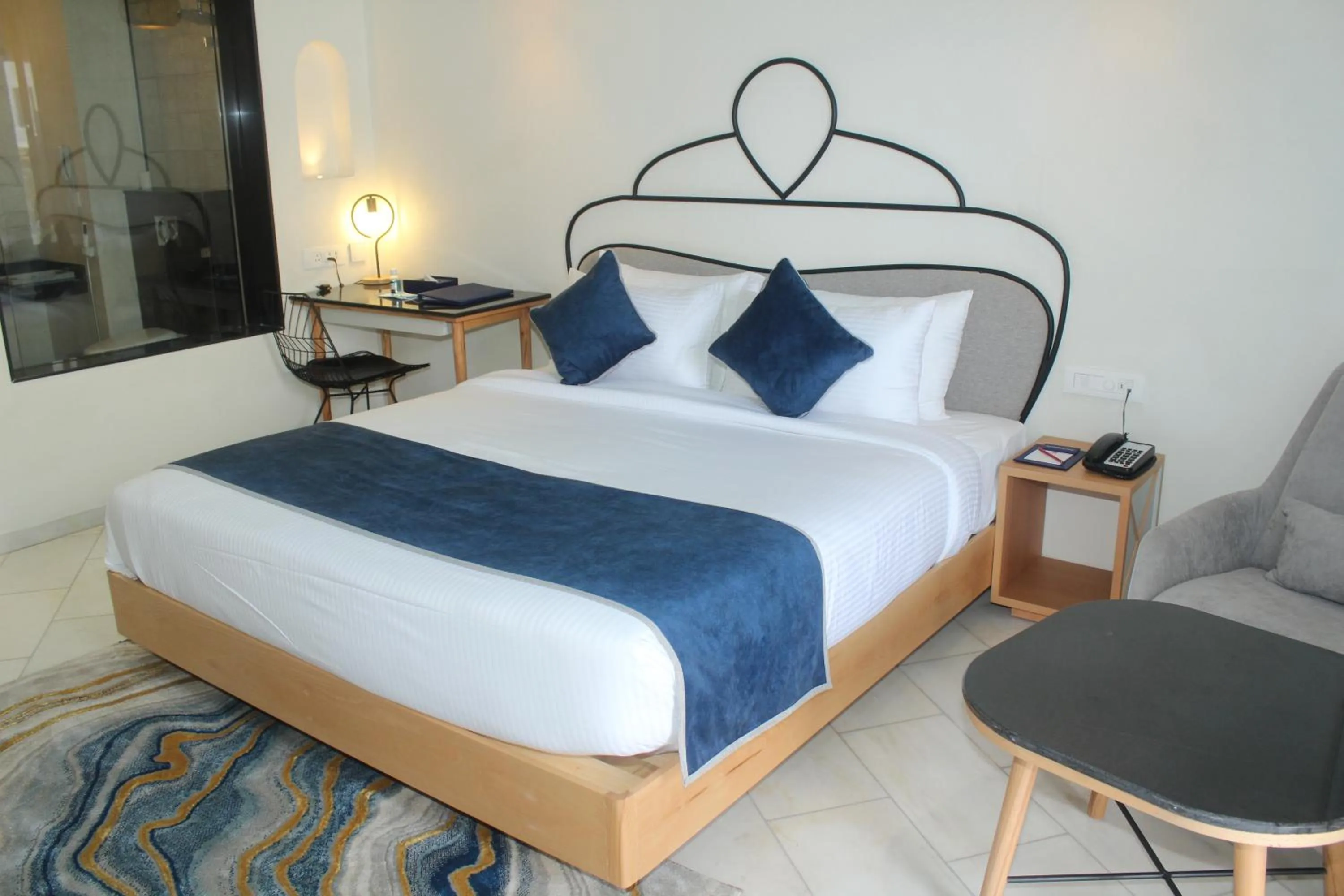 View (from property/room), Bed in Ramee Royal Resort & Spa - Udaipur