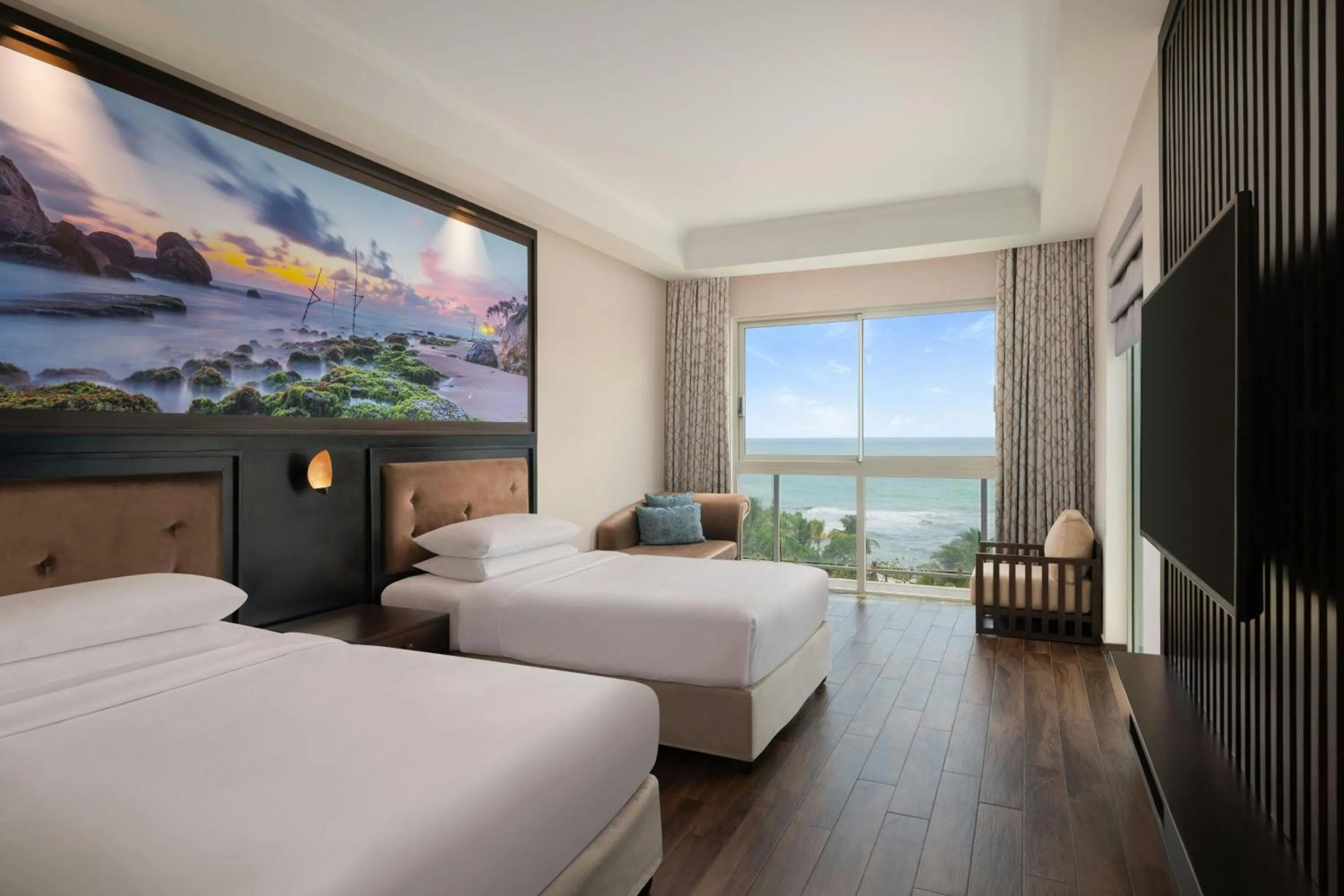 Bed in Sheraton Kosgoda Turtle Beach Resort