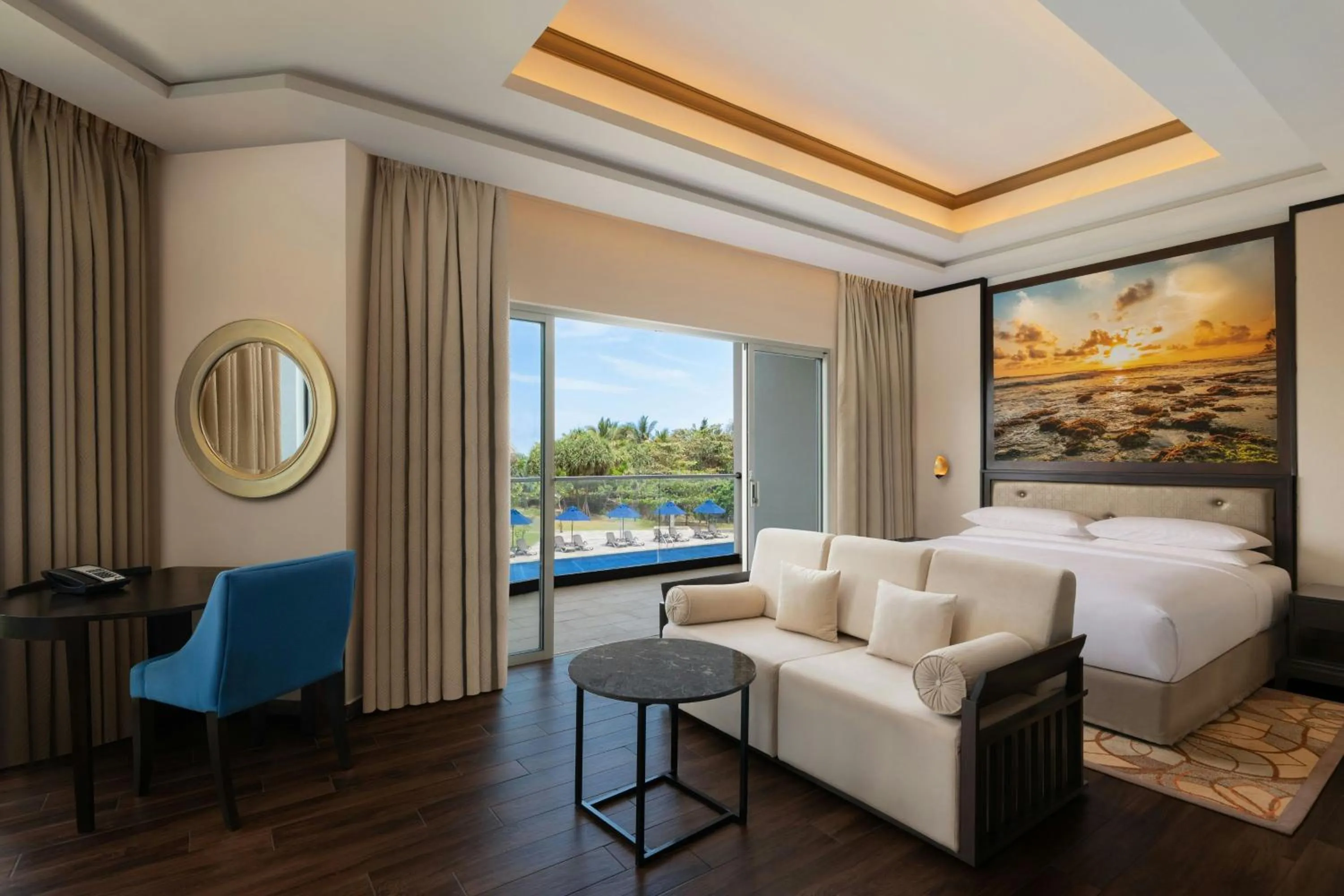 Living room, Bed in Sheraton Kosgoda Turtle Beach Resort