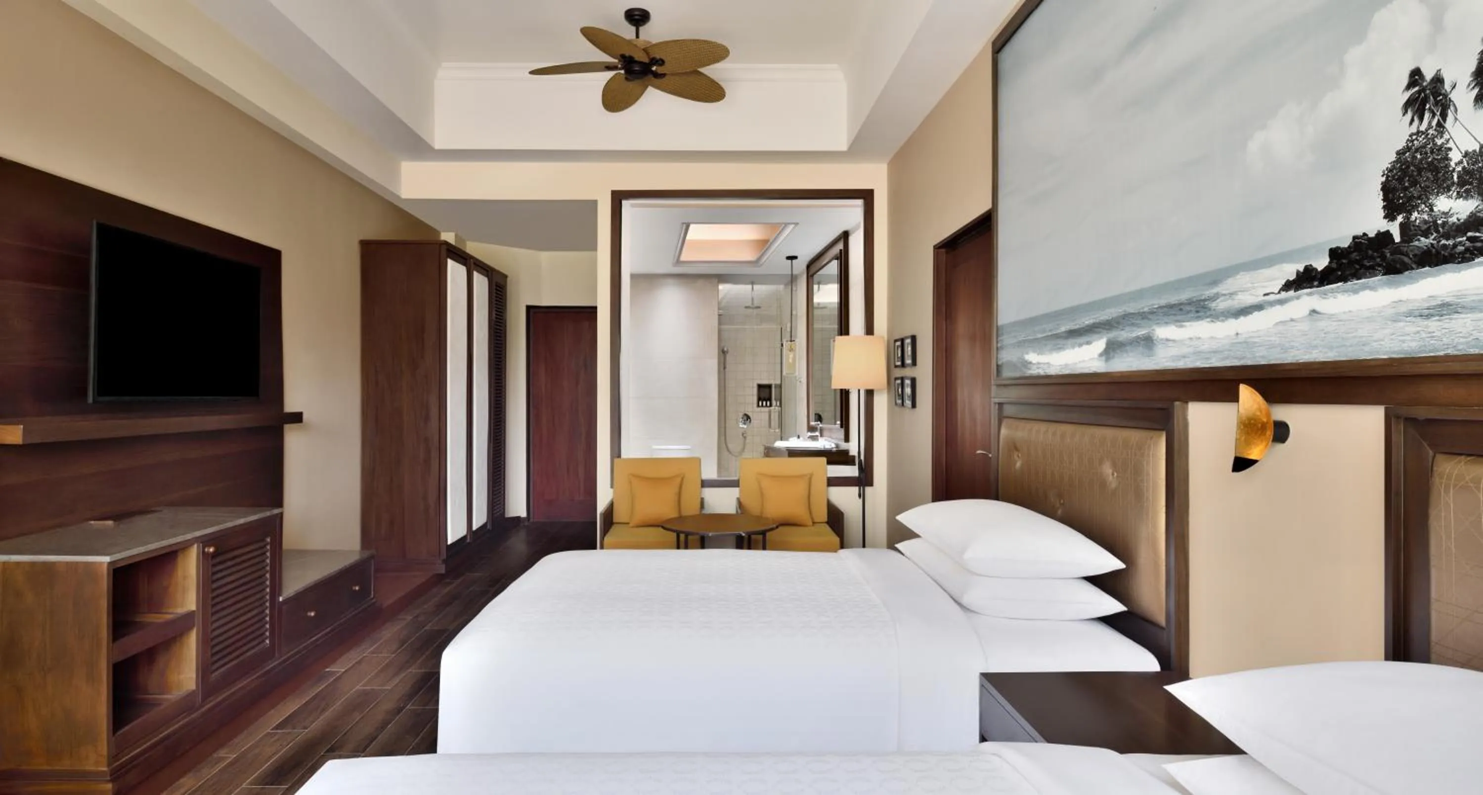 Bed in Sheraton Kosgoda Turtle Beach Resort