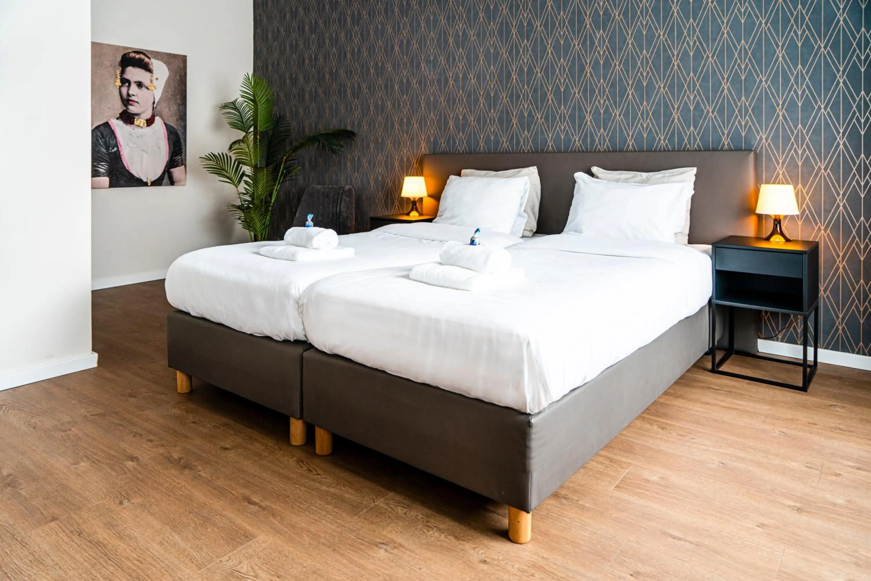 Photo of the whole room, Bed in Hotel Brasserie de Huifkar