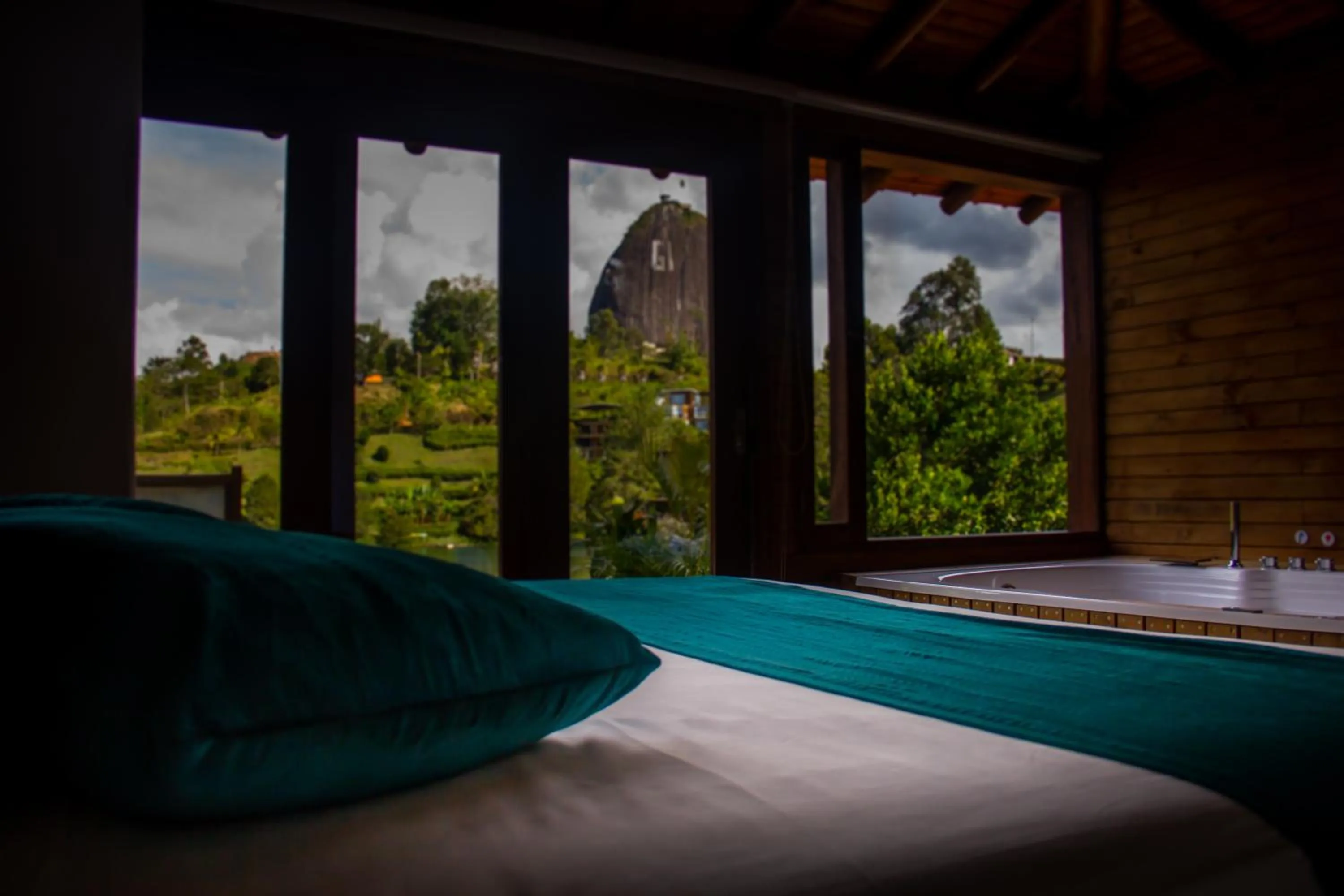 Hot Tub, Bed in Sotavento Cabañas
