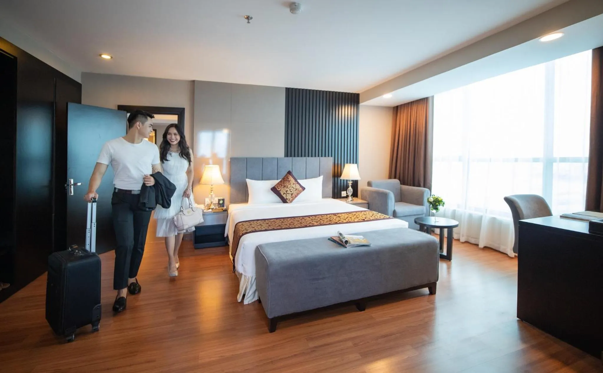 Bed in Muong Thanh Grand Da Nang Hotel