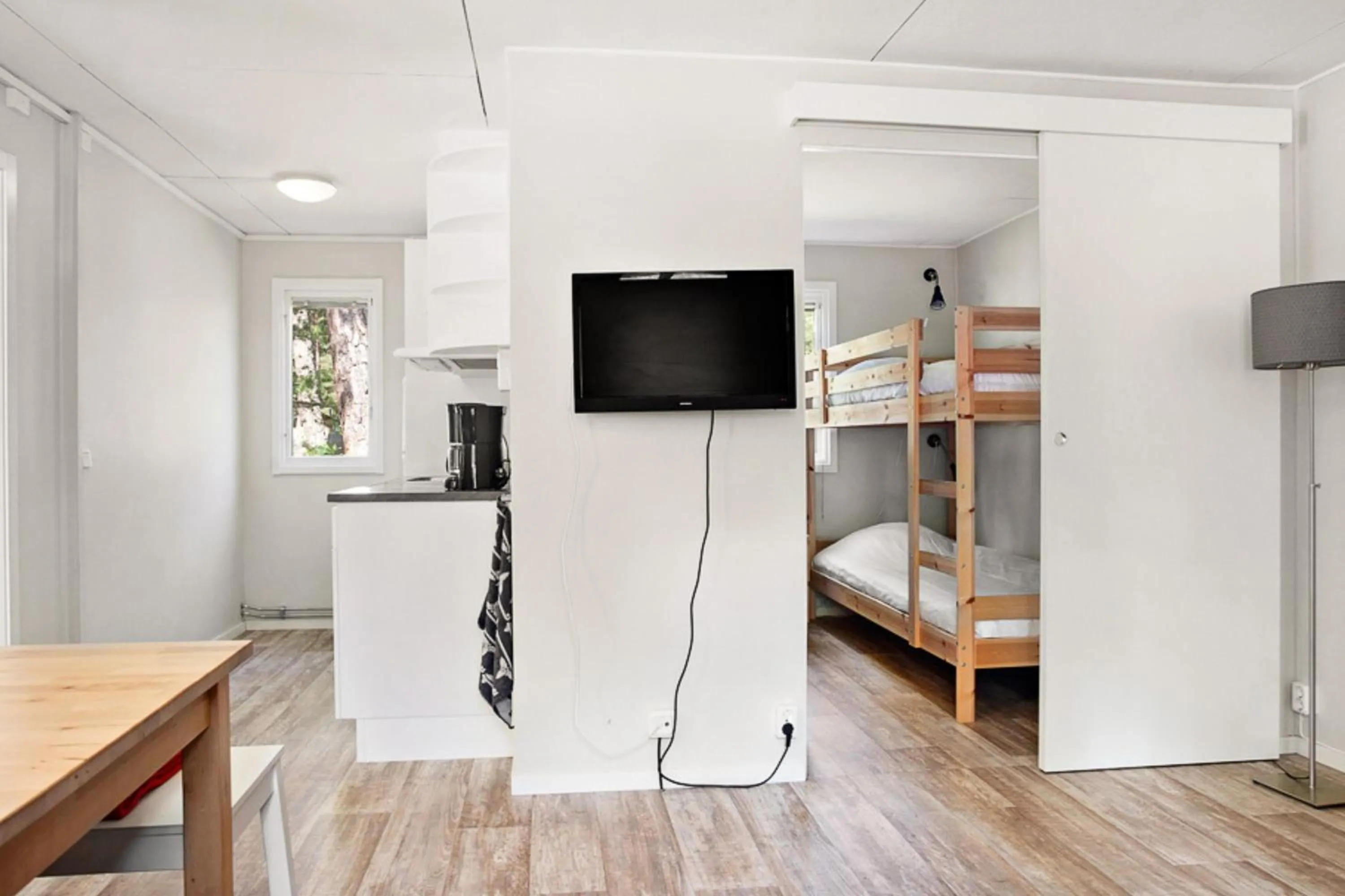 Living room, Bed in First Camp Gunnarsö-Oskarshamn