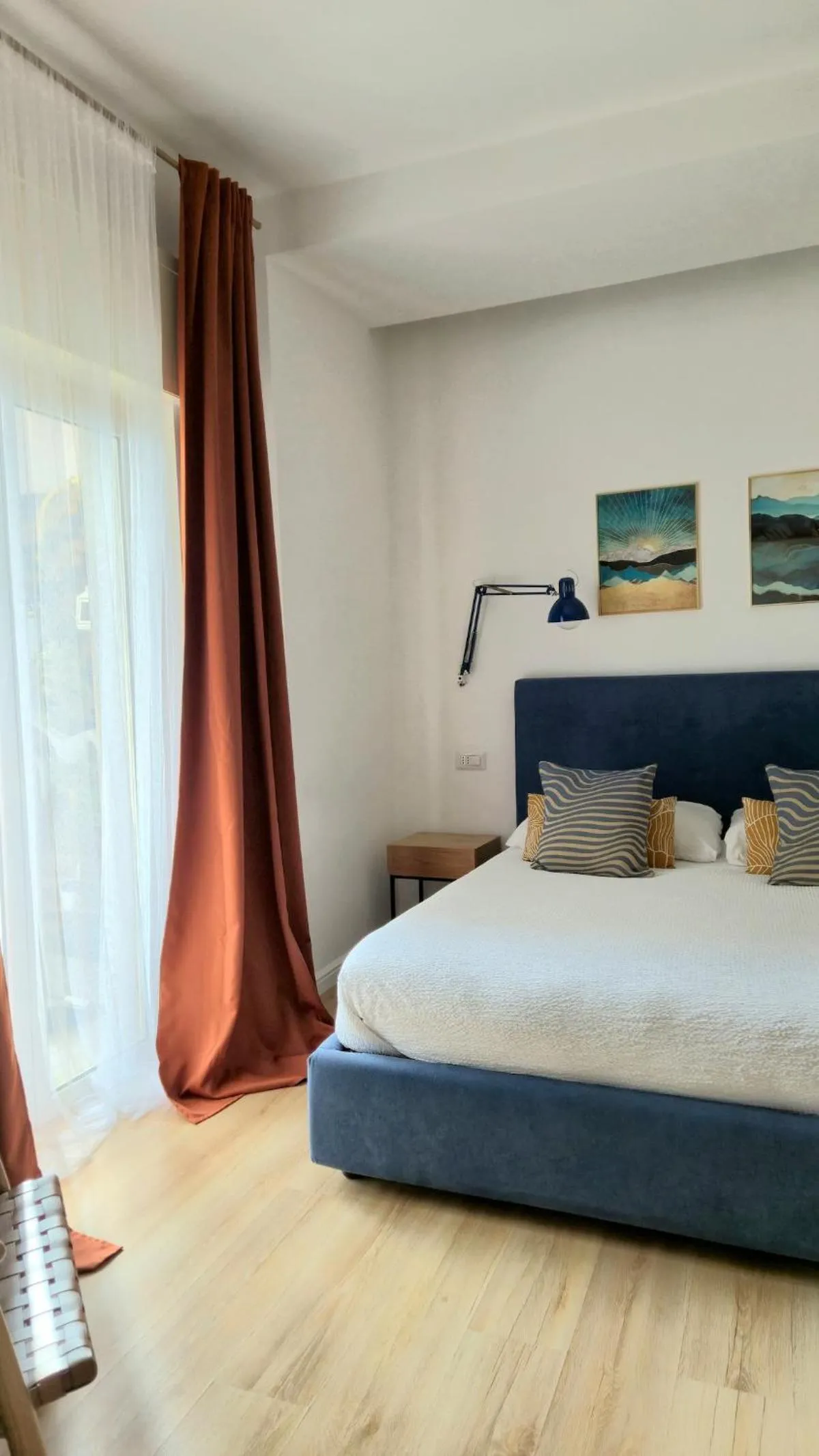 Bed in Tufo Giallo Rooms