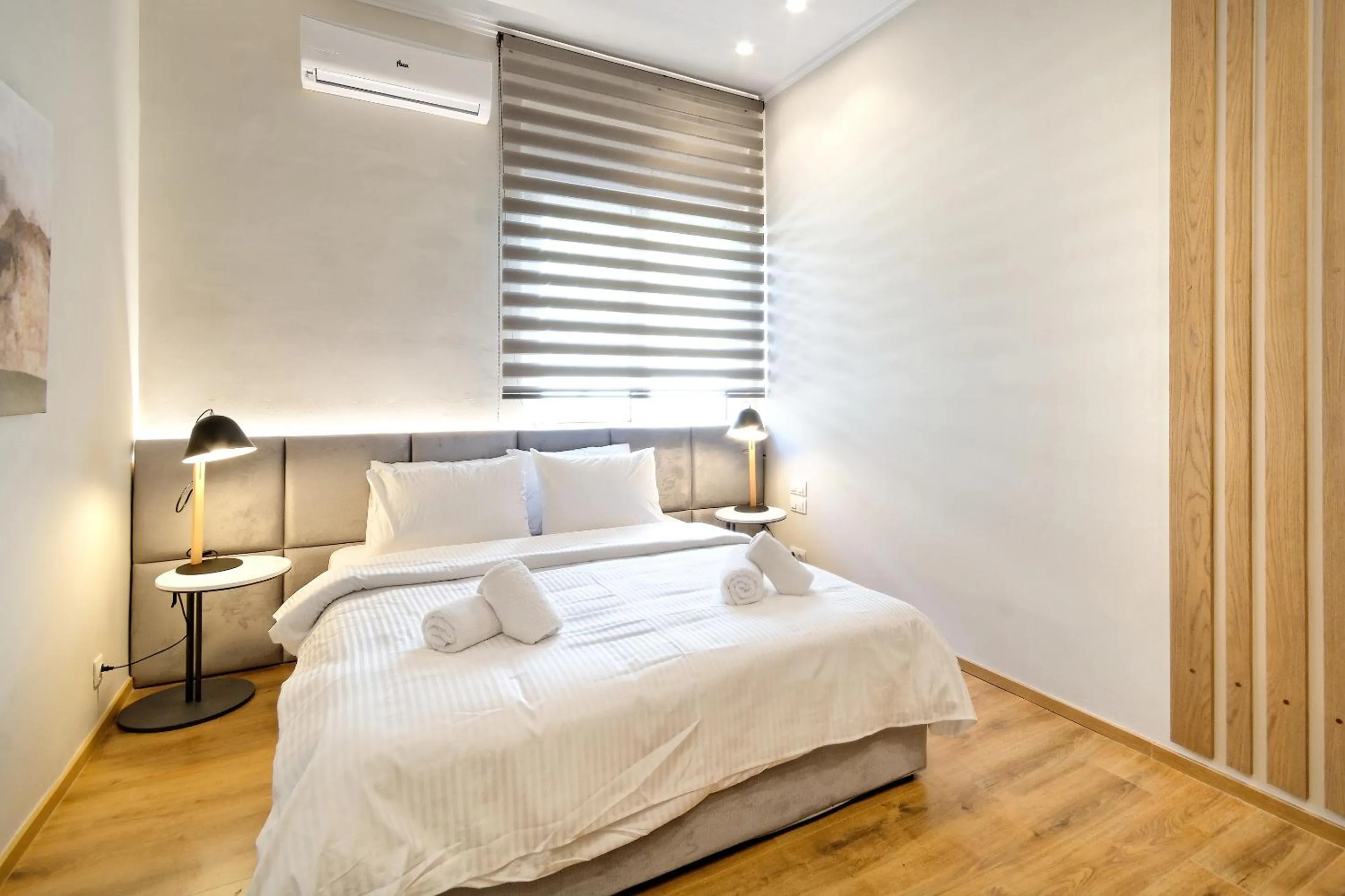 Bed in The Flirty Athens apartment