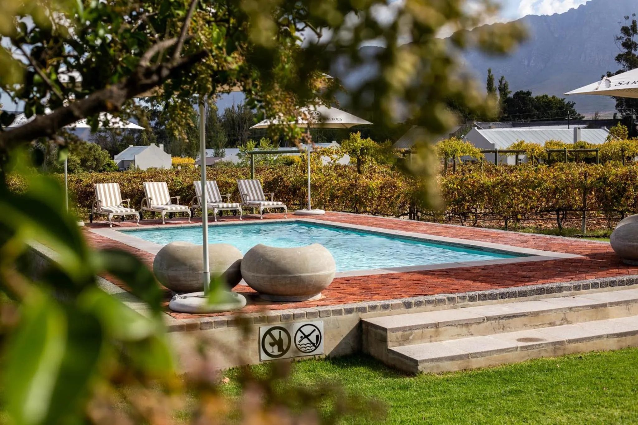 Swimming pool in Saronsberg Vineyard Cottages