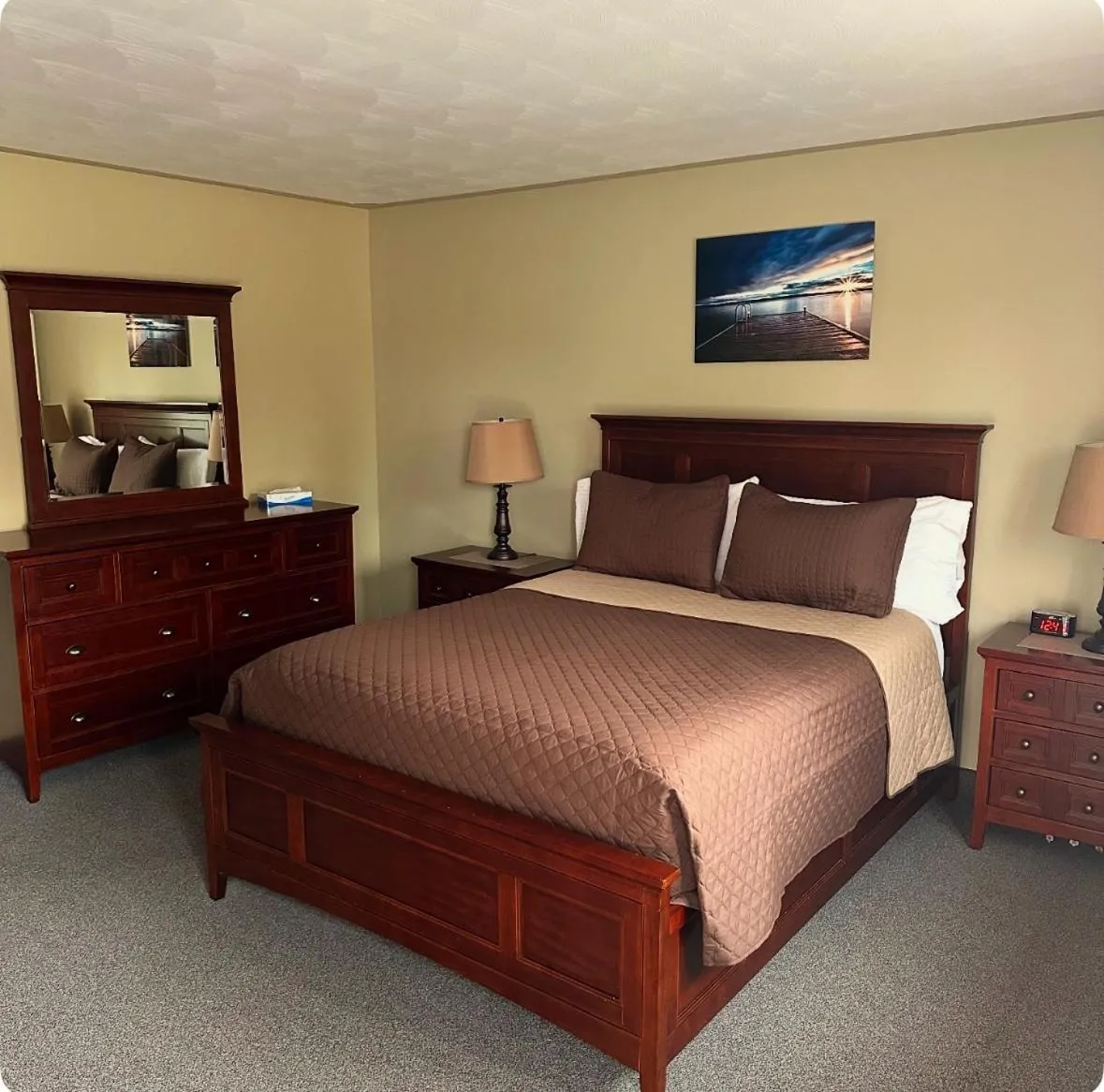 Bed in Manitoulin Inn