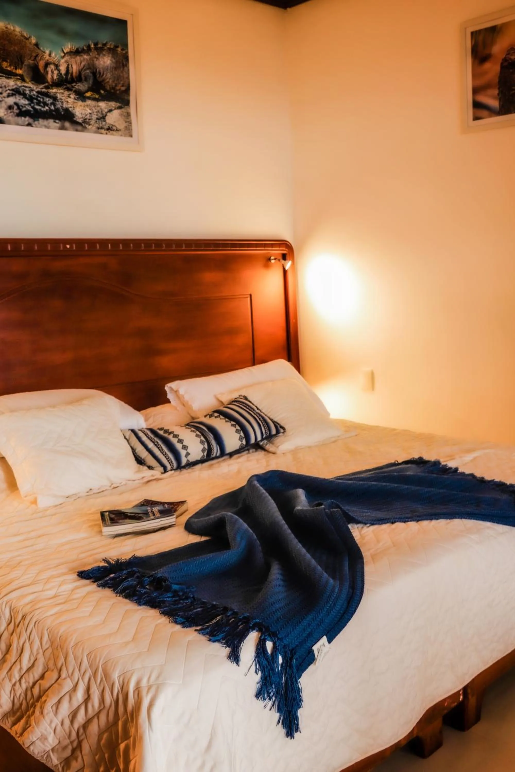 Bed in Galápagos Casa Playa Mann