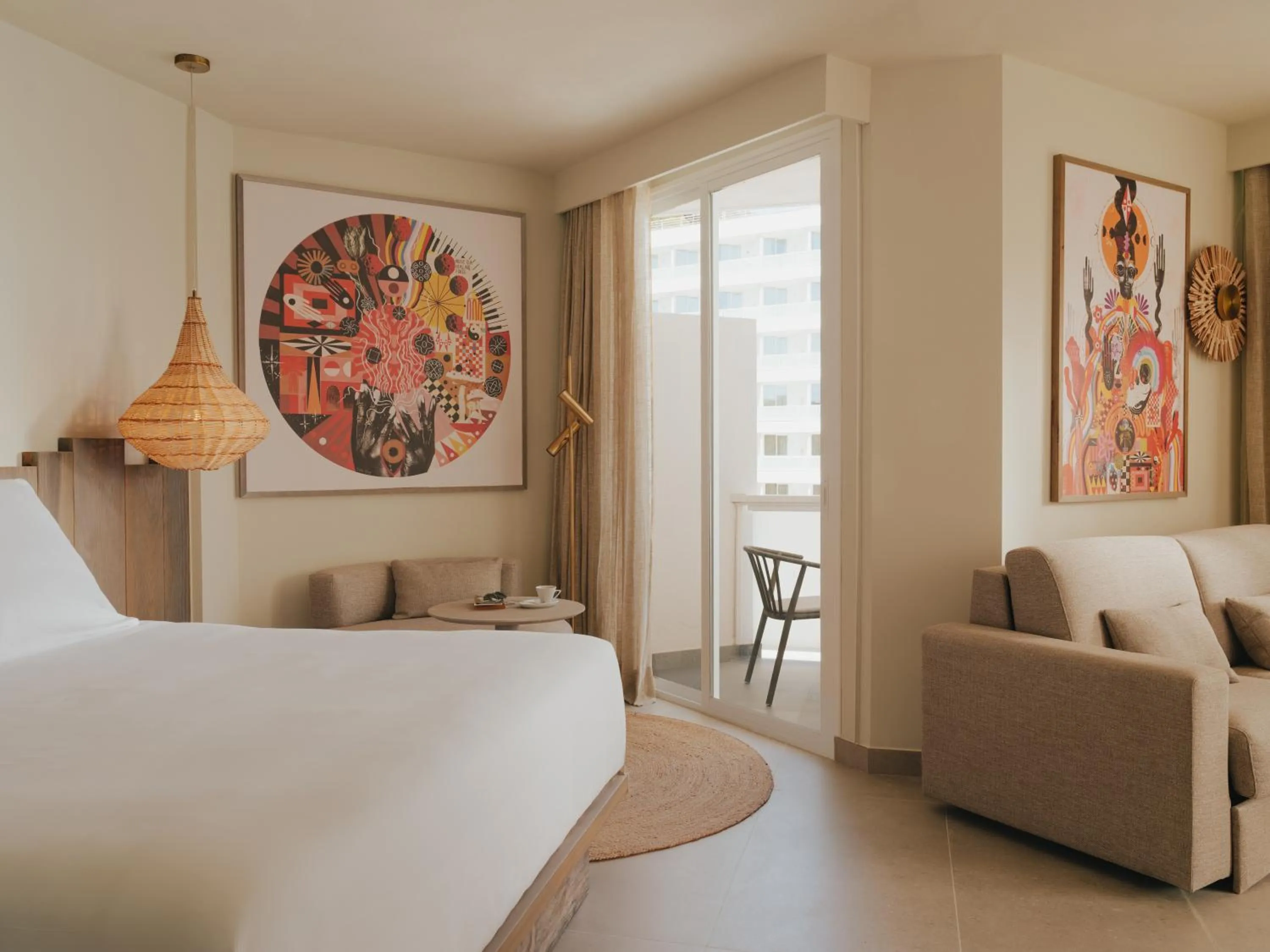 Living room, Bed in Hyde Hotel Ibiza Beach Resort by ACCOR