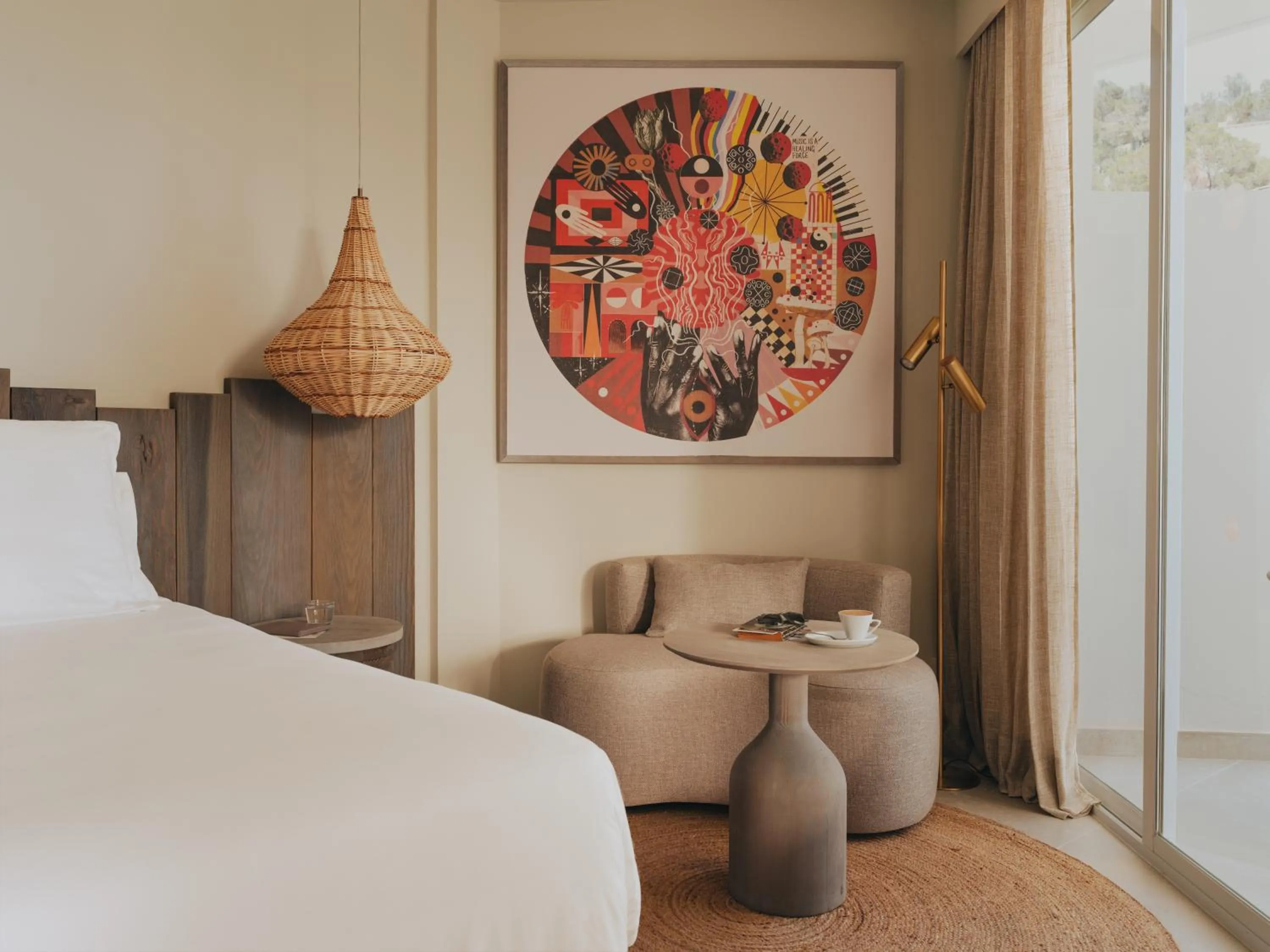 Living room, Bed in Hyde Hotel Ibiza Beach Resort by ACCOR