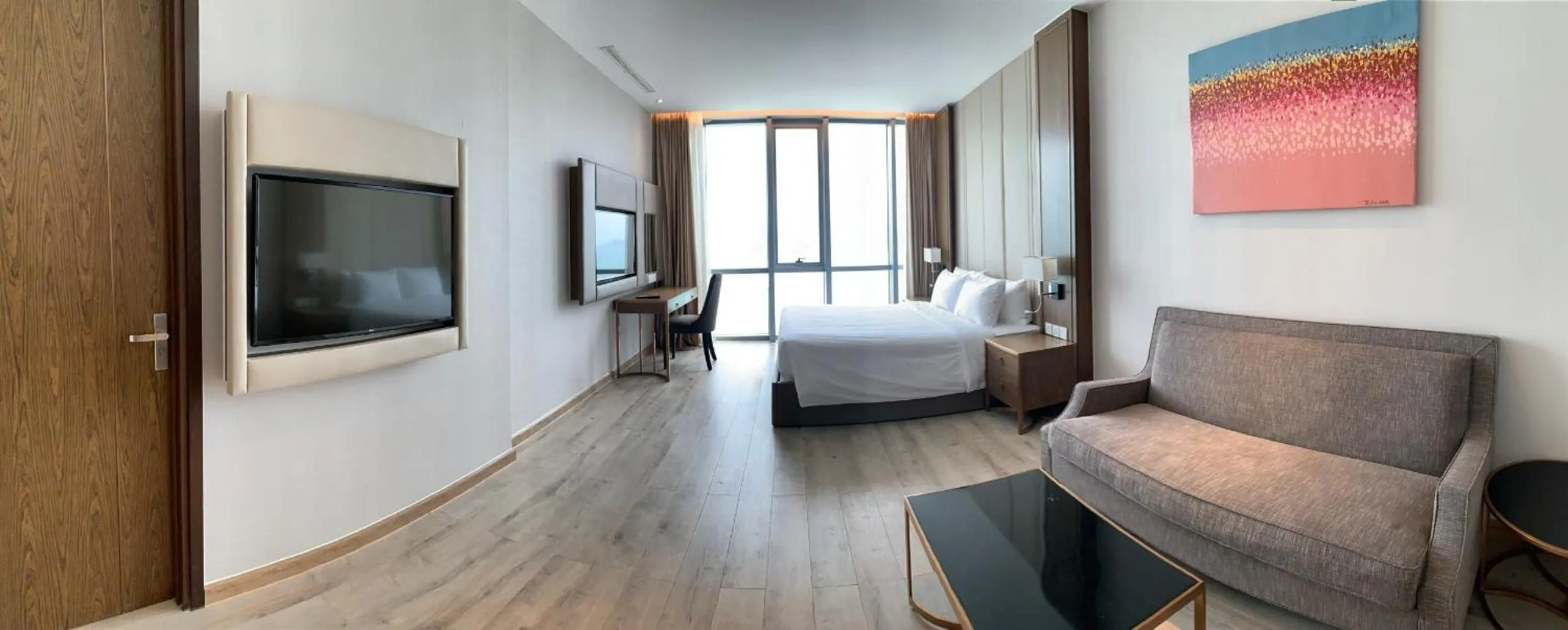 Bed in PANORAMA Condotel by HLG