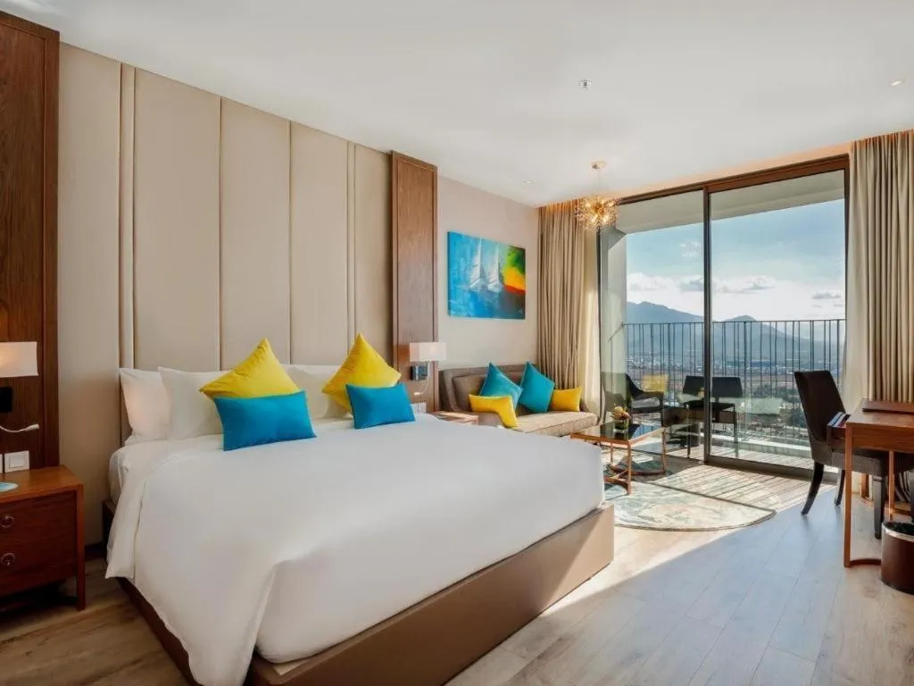 Bed in PANORAMA Condotel by HLG