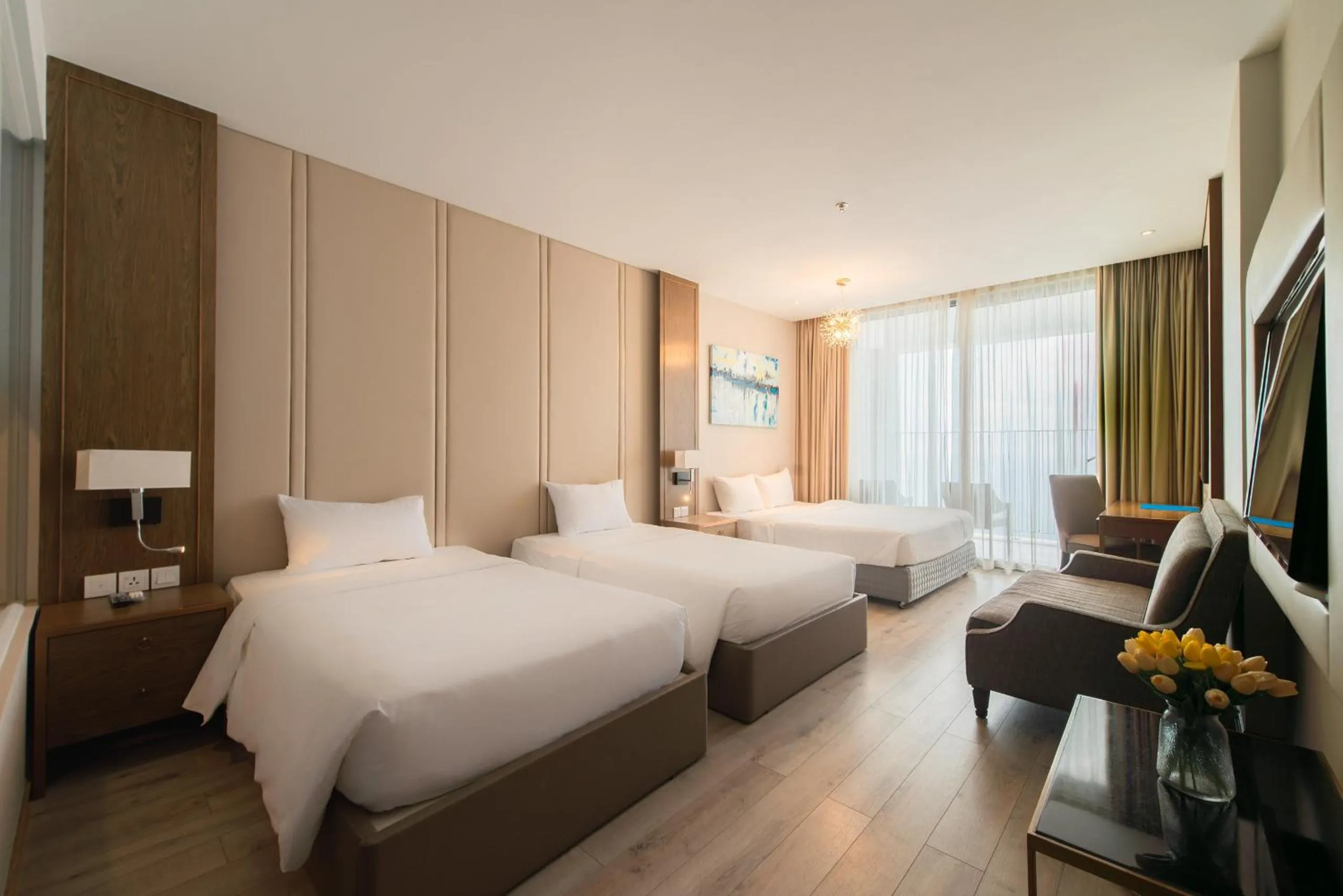 Bed in PANORAMA Condotel by HLG
