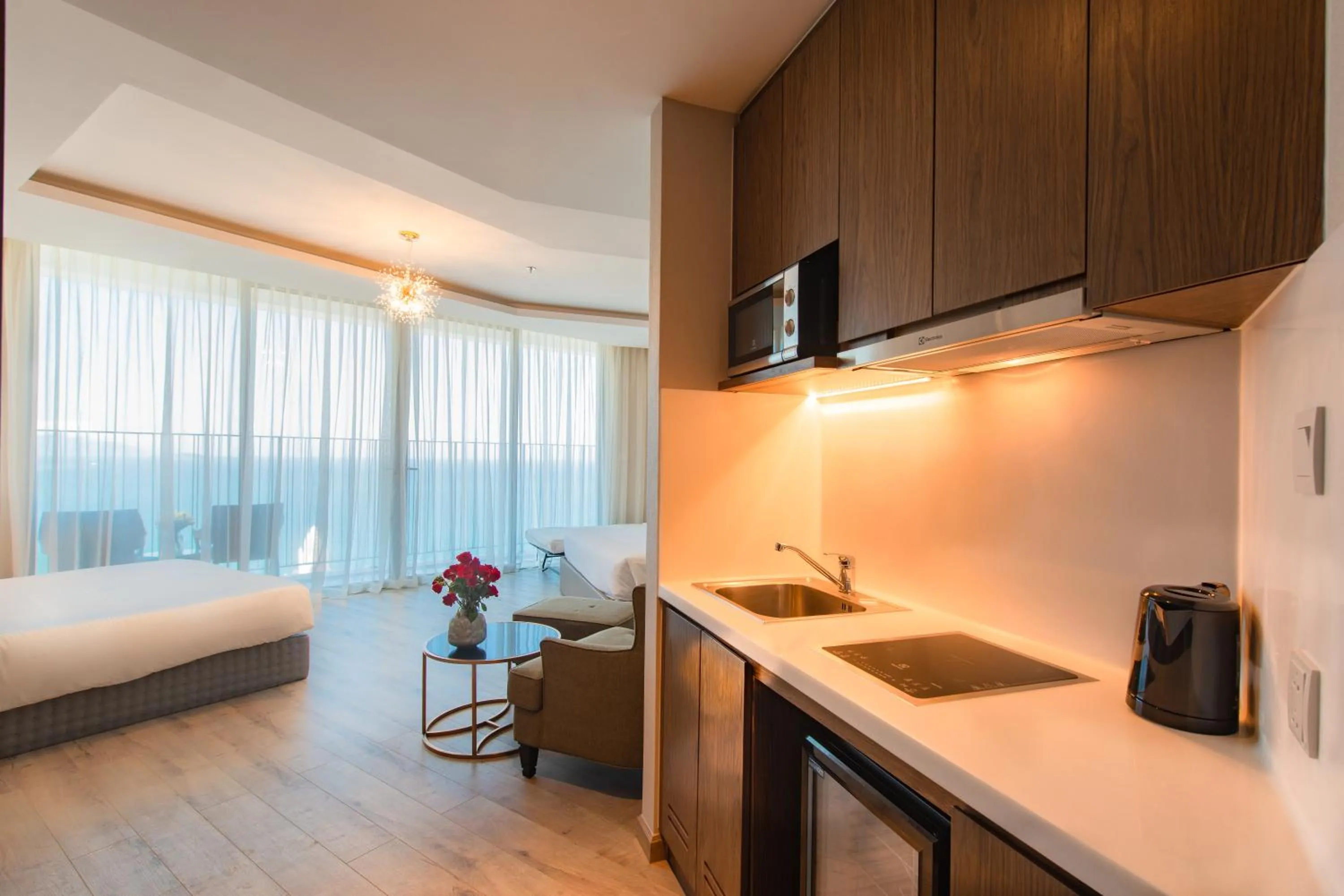 Bed in PANORAMA Condotel by HLG