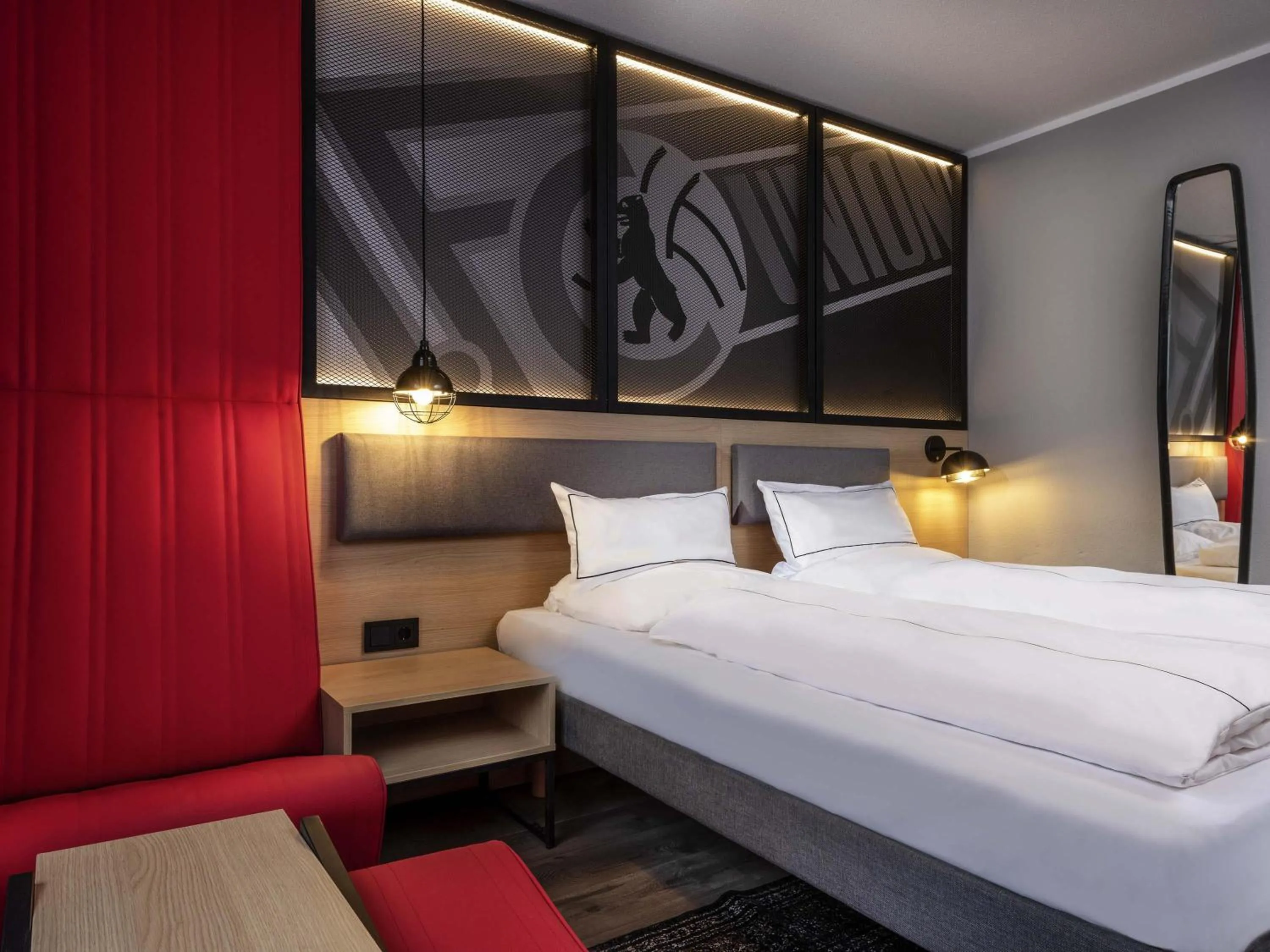 Bedroom, Bed in ibis Styles Berlin Treptow