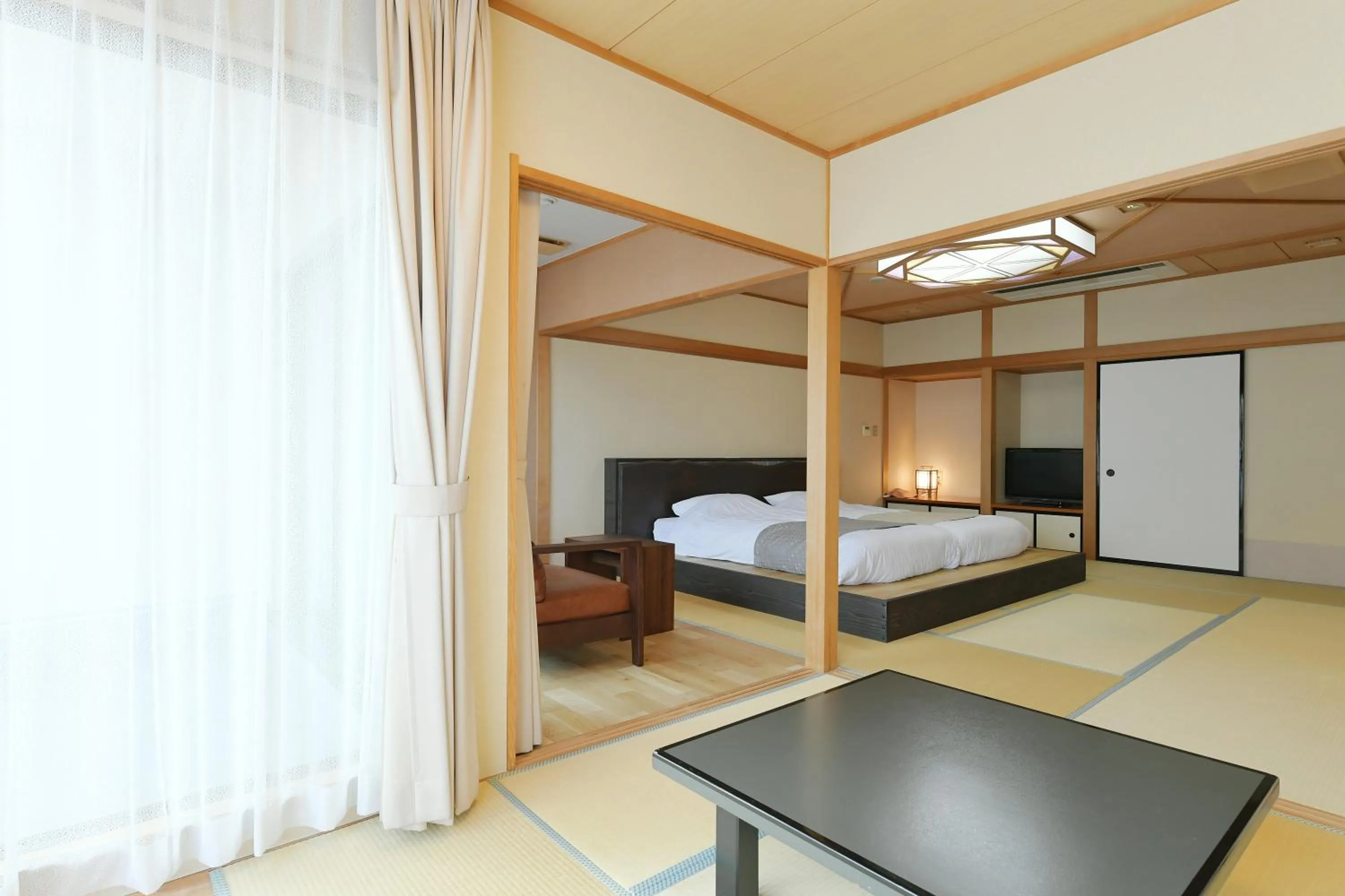 Photo of the whole room, Bed in Hanasuishou