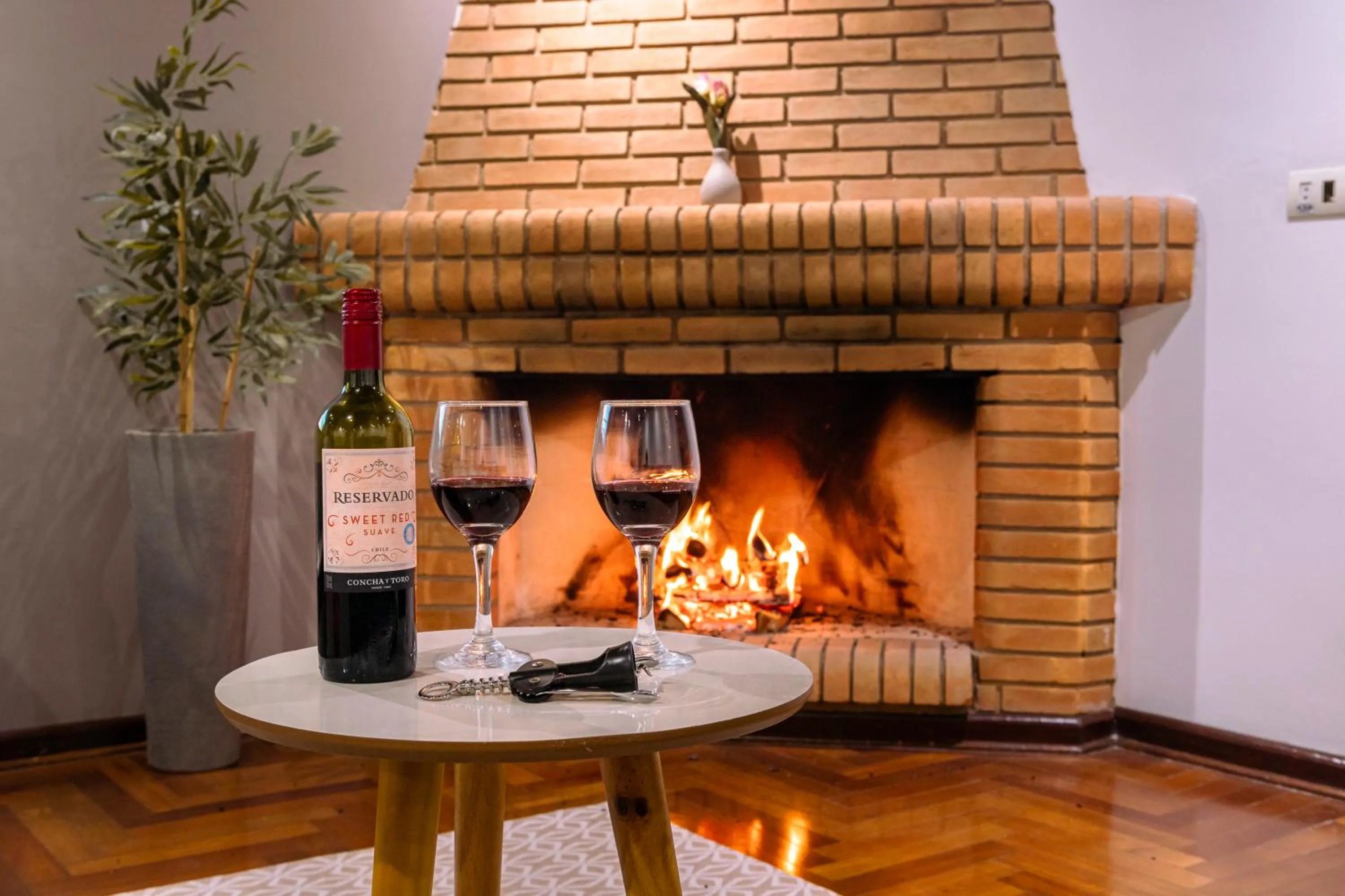 Communal lounge/ TV room in Pousada Portal da Serra